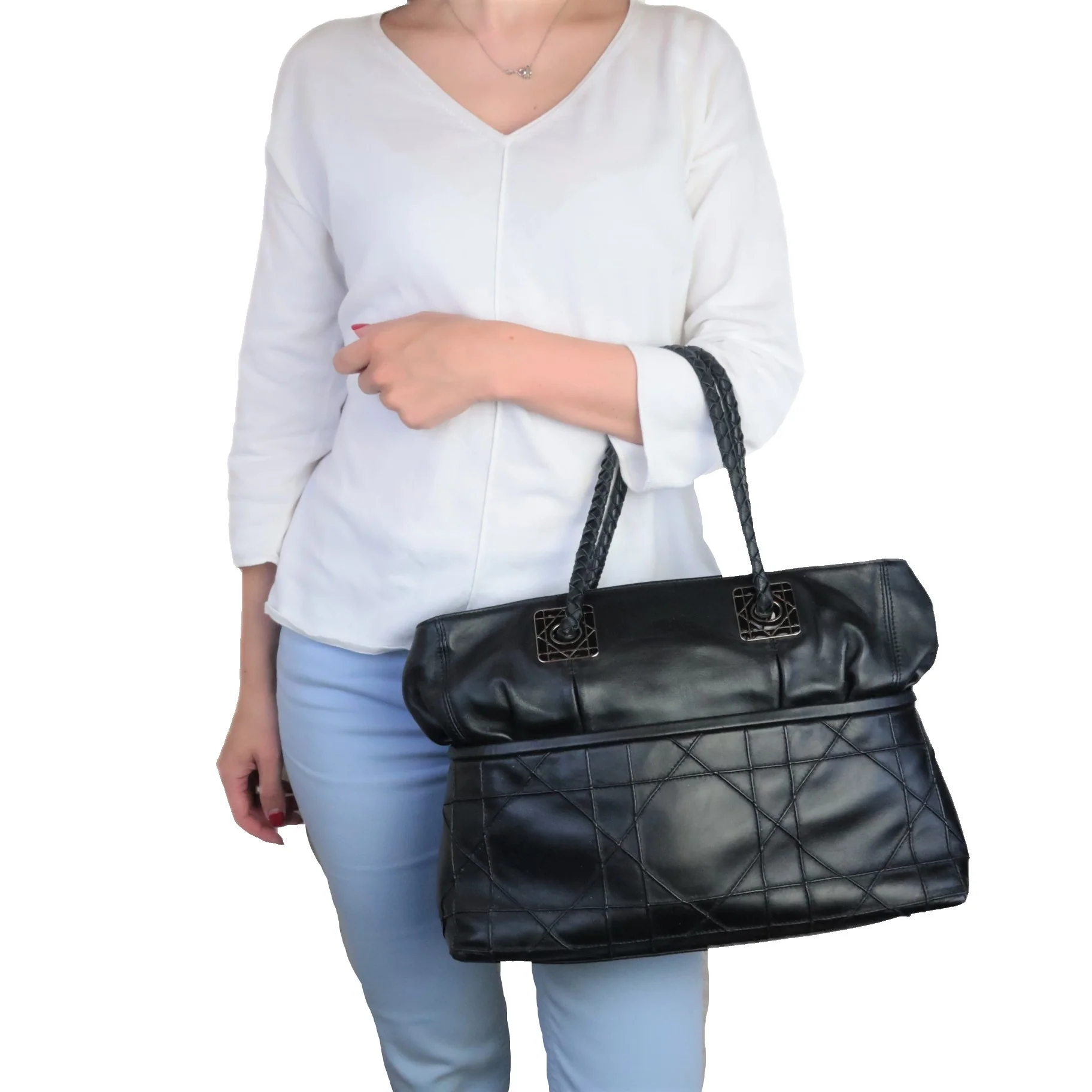 Сhristian Dior Black Cannage Lambskin Tote