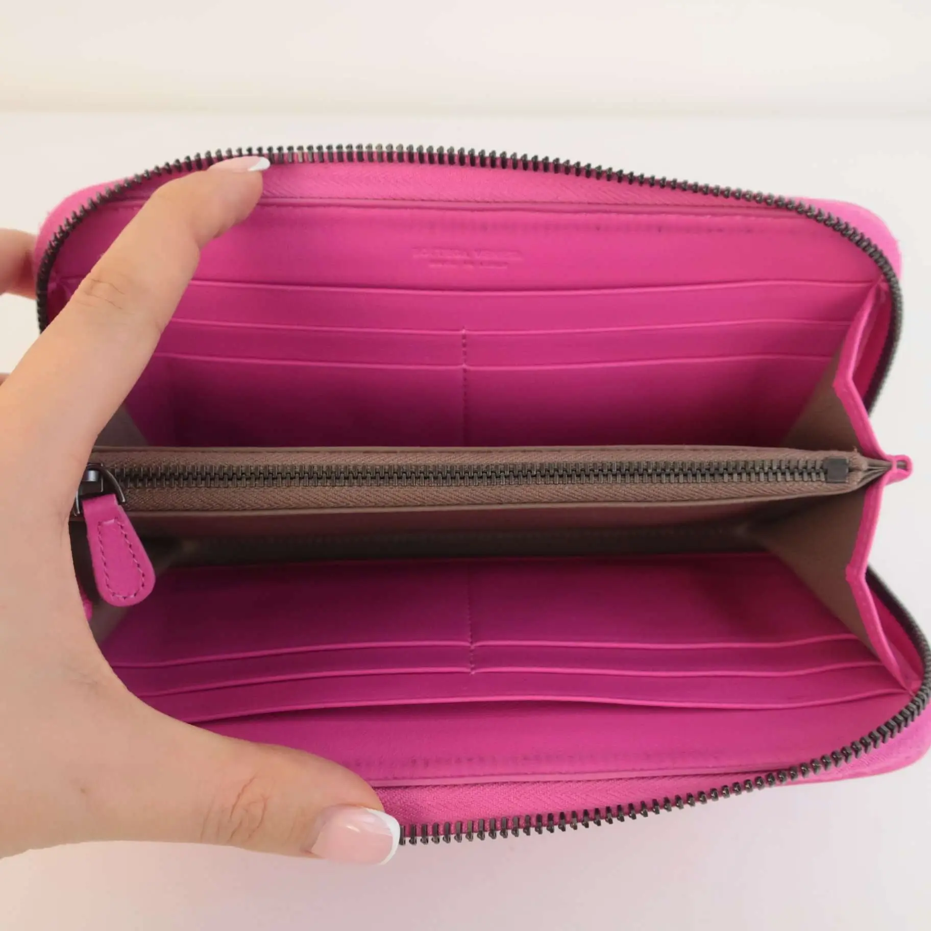 Bottega Veneta Pink Intrecciato Nappa Leather Wallet - Image 5