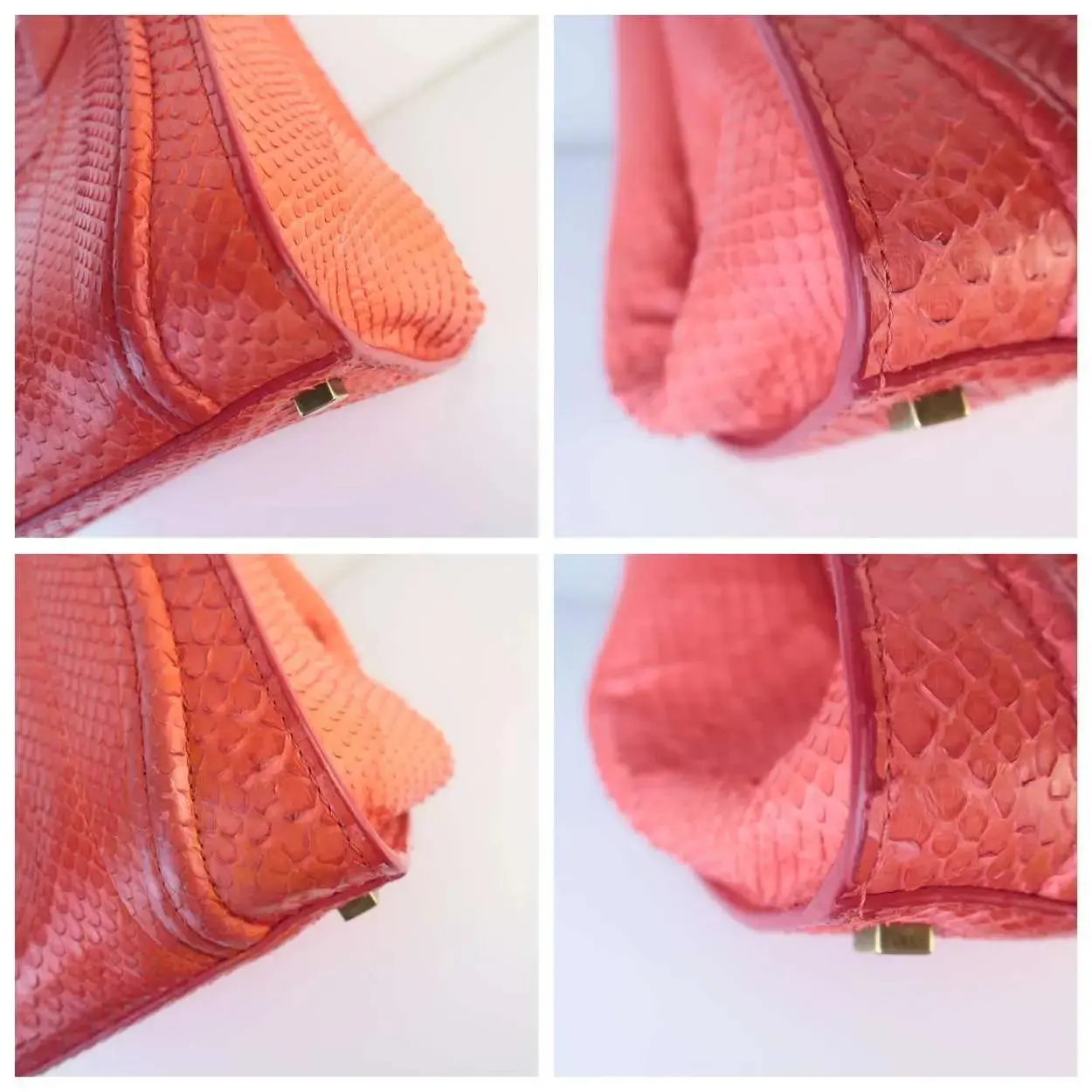 Celine Orange Python Medium Phantom Luggage Tote Bag - Image 11