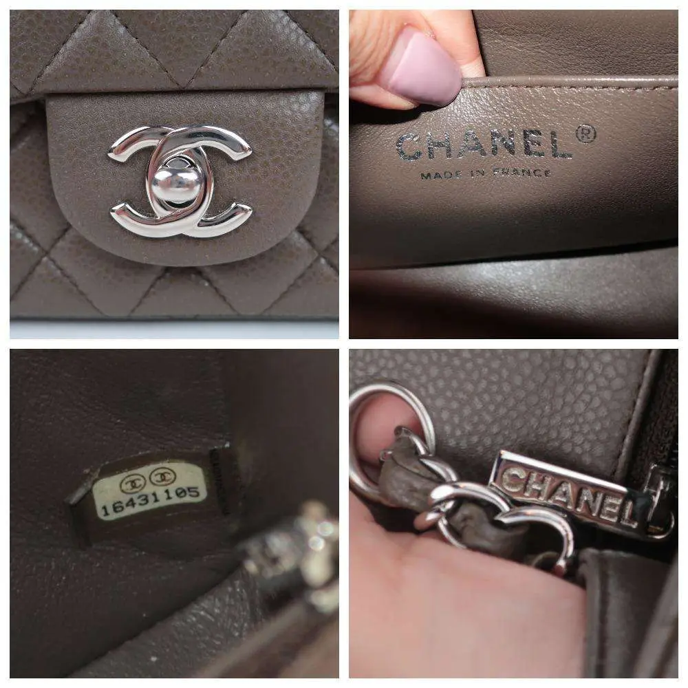 Chanel Brown Quilted Caviar Leather Classic Square Mini Flap Bag - Image 13