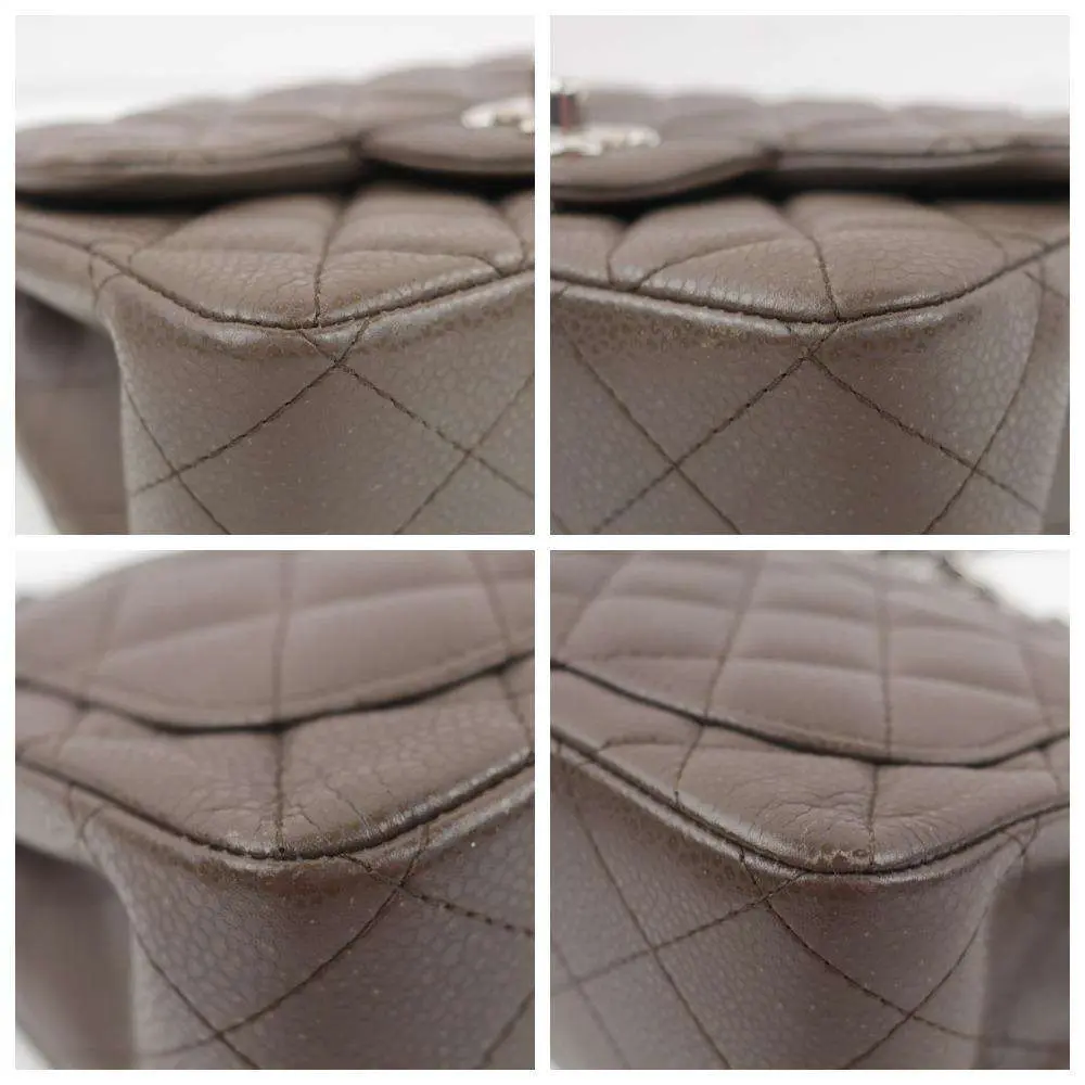 Chanel Brown Quilted Caviar Leather Classic Square Mini Flap Bag - Image 6