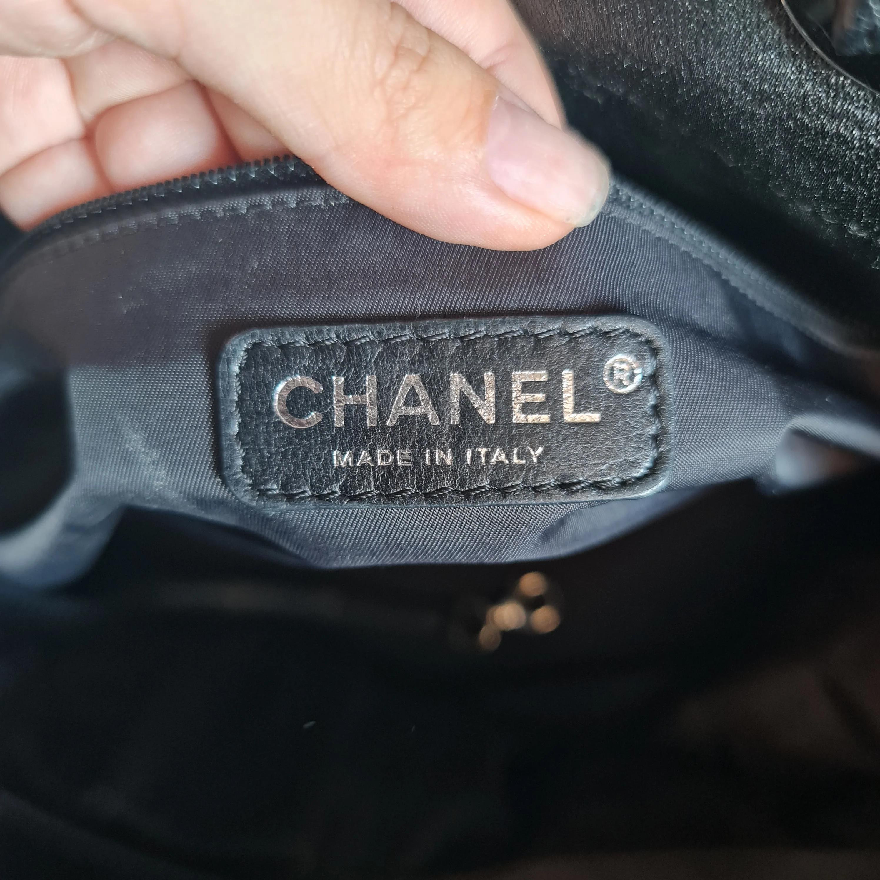 Chanel Black Fabric Biarritz Tote Bag (806) - Image 11