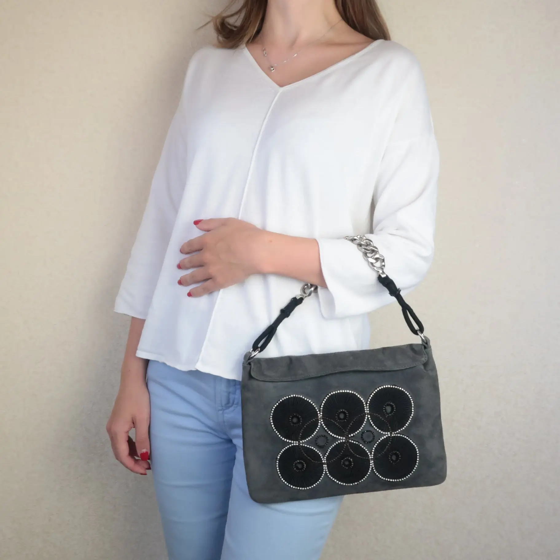 Chloe Suede/Leather Vintage Clutch