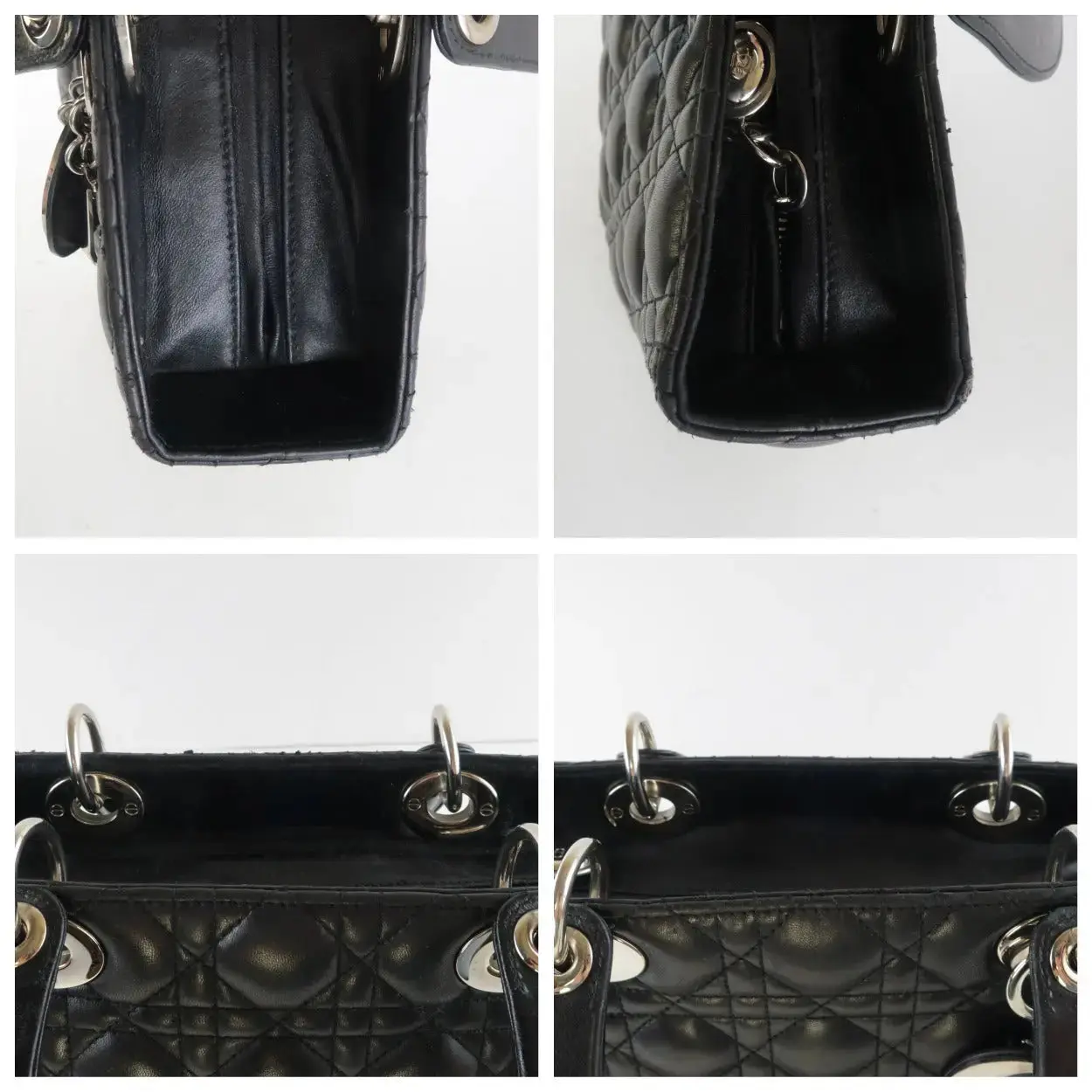 Christian Dior Black Cannage Lambskin Large Lady Dior Shoulder Bag - Image 12