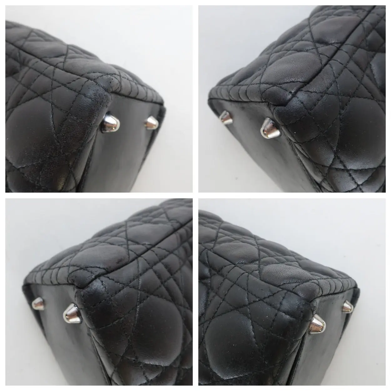 Christian Dior Black Cannage Lambskin Large Lady Dior Shoulder Bag - Image 21