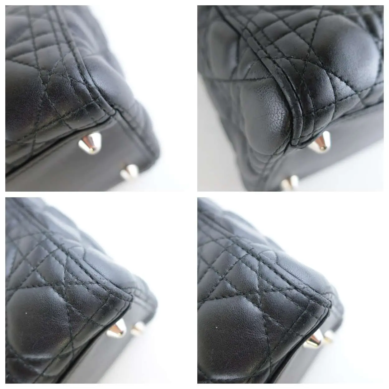 Christian Dior Black Cannage Lambskin Large Lady Dior Shoulder Bag - Image 10