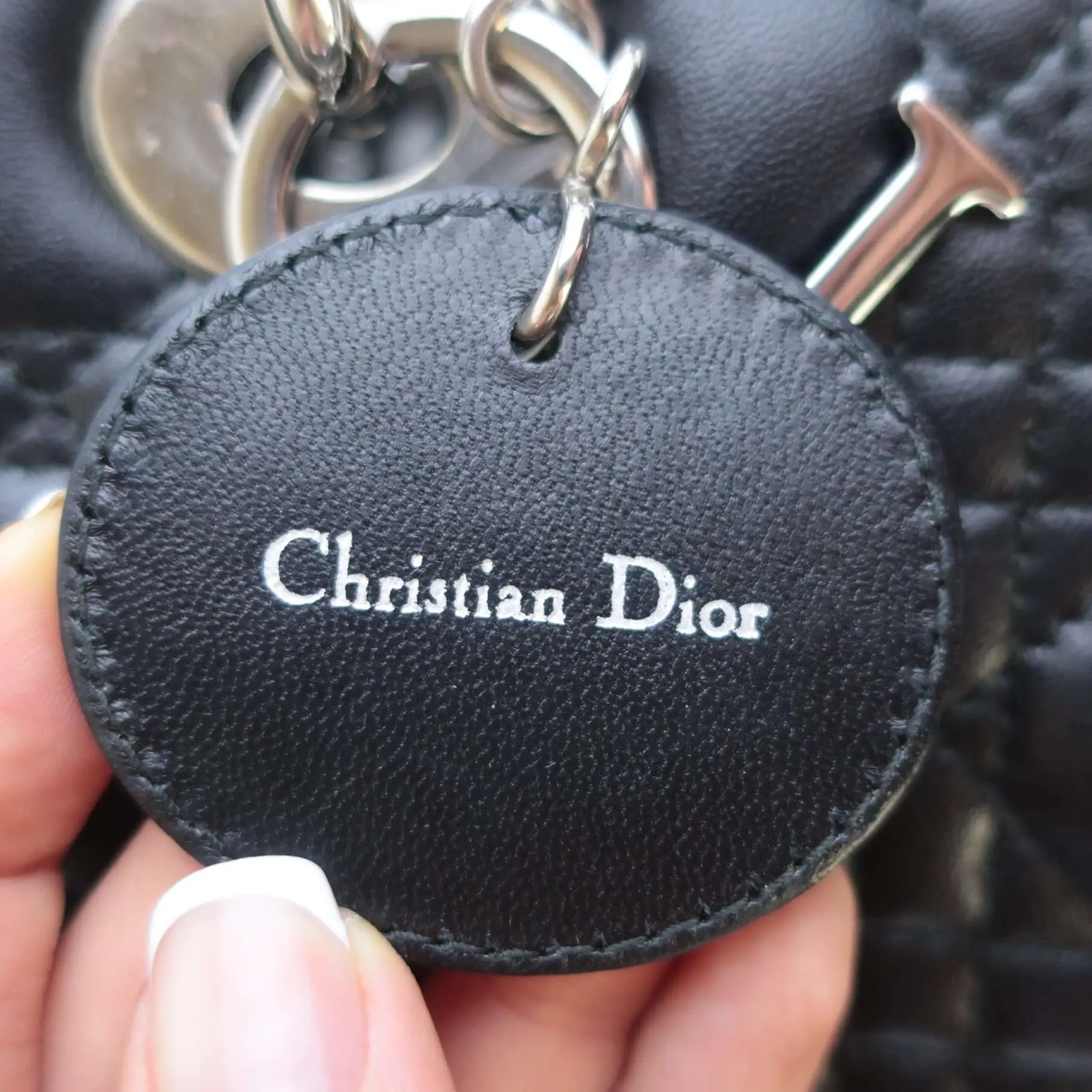 Christian Dior Black Cannage Lambskin Large Lady Dior Shoulder Bag - Image 16