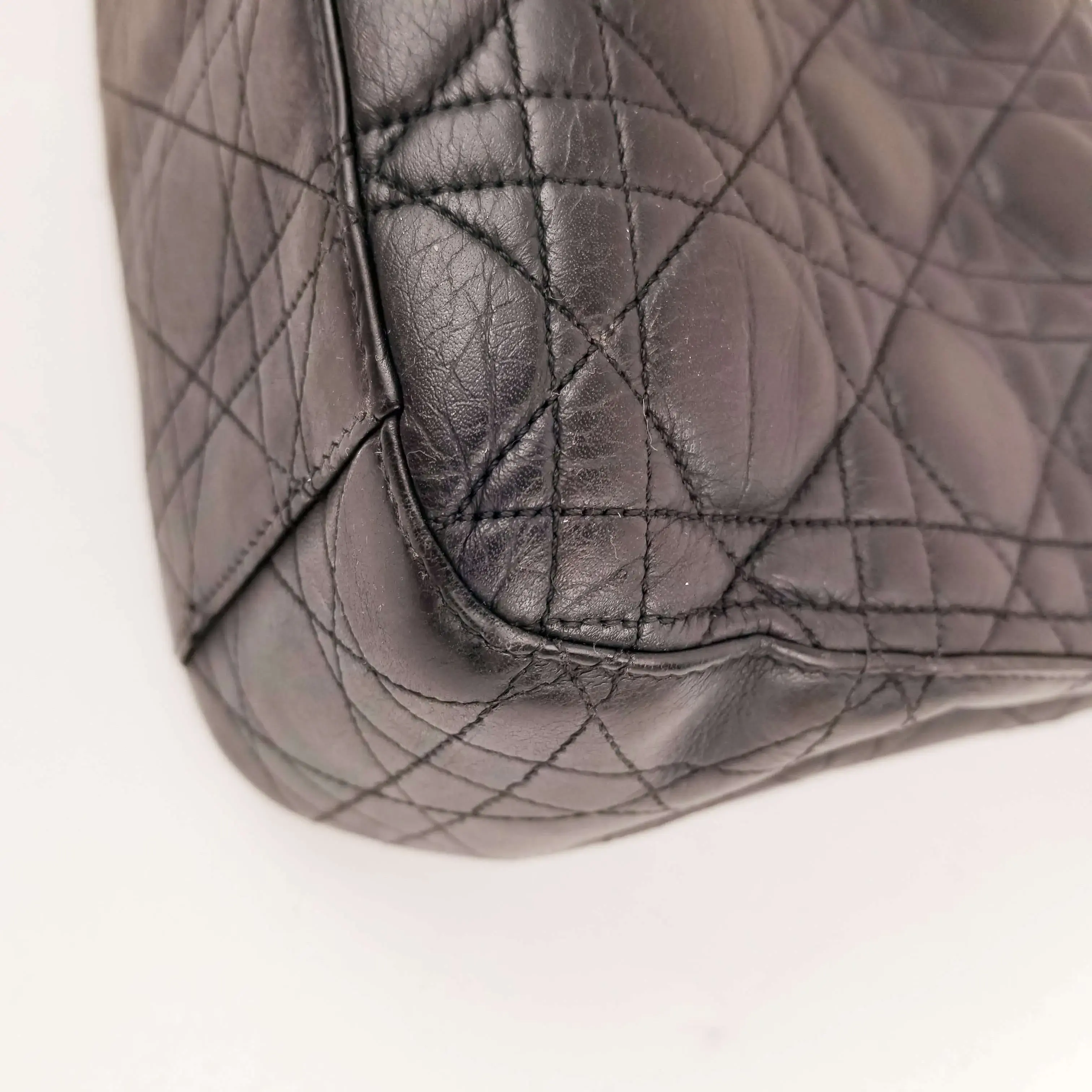 Christian Dior Black Cannage Quilted Lambskin Leather Miss Dior Large Flap Bag - Image 13