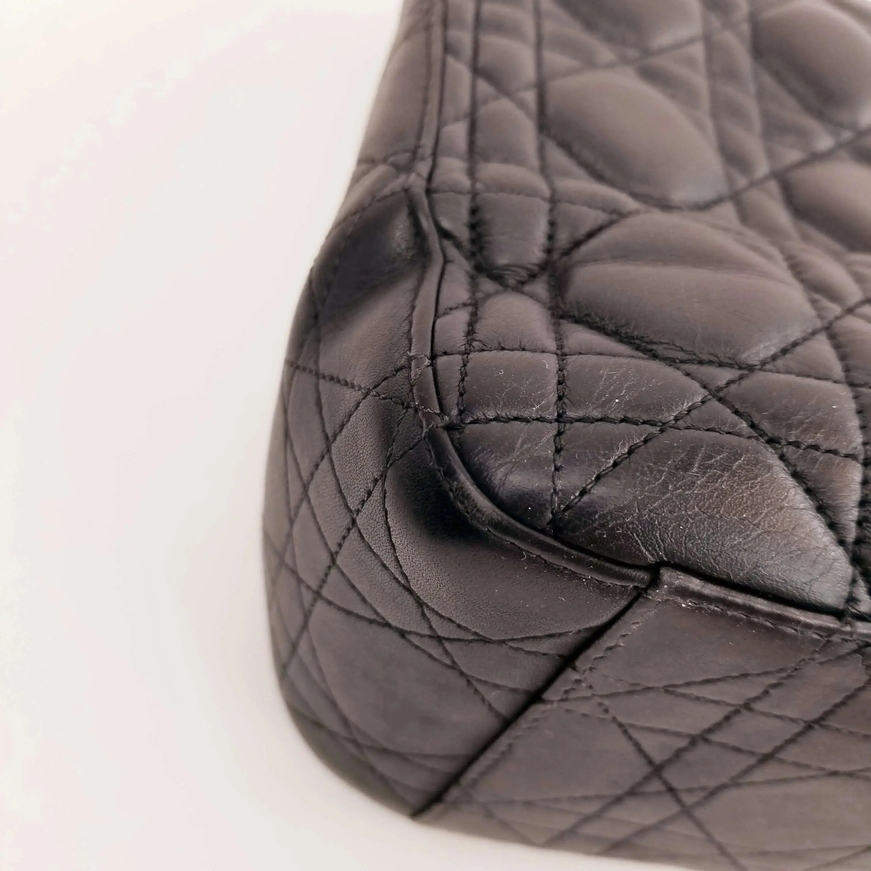 Christian Dior Black Cannage Quilted Lambskin Leather Miss Dior Large Flap Bag - Image 18