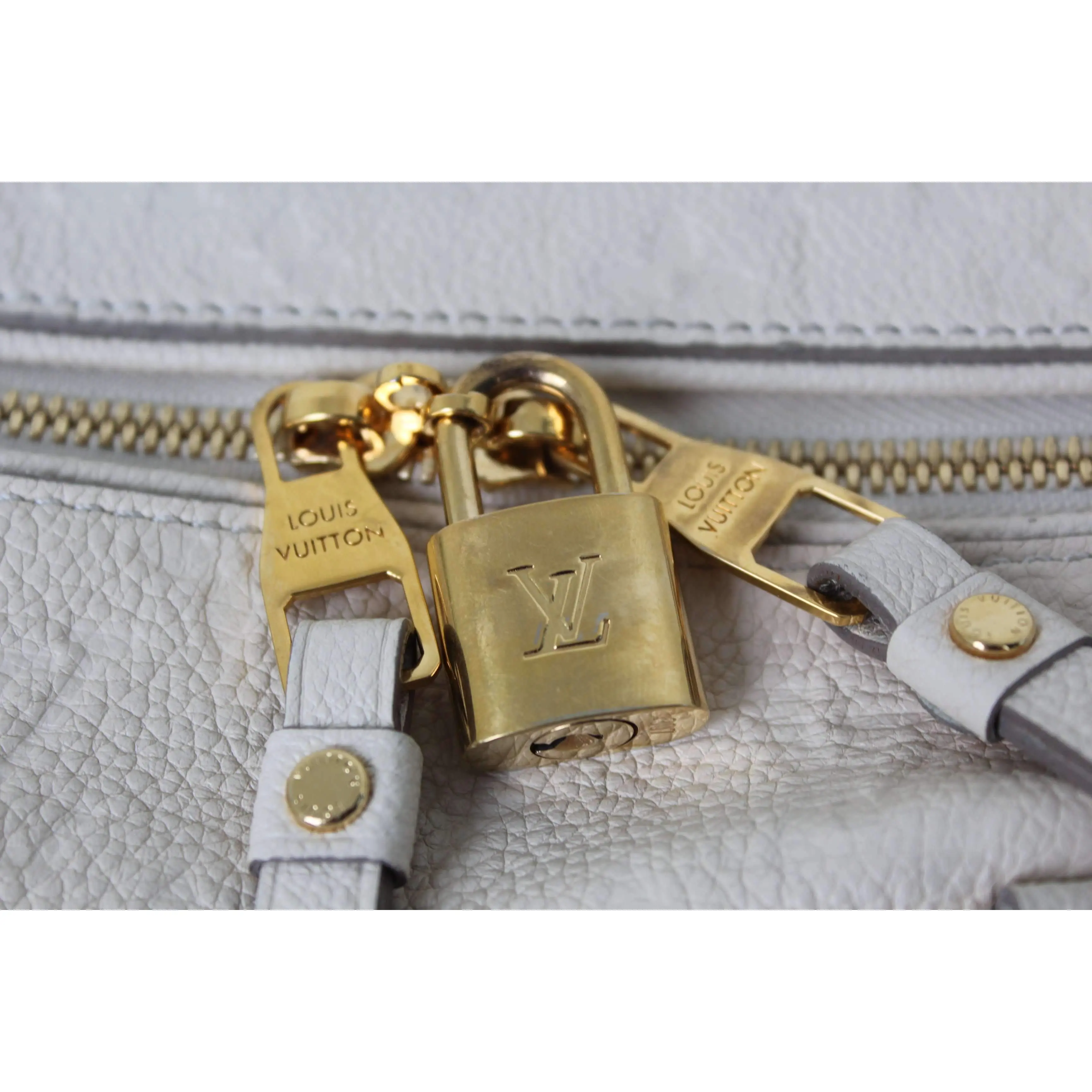 Louis Vuitton Speedy Bandouliere 30 Empreinte Beige Bag - Image 22