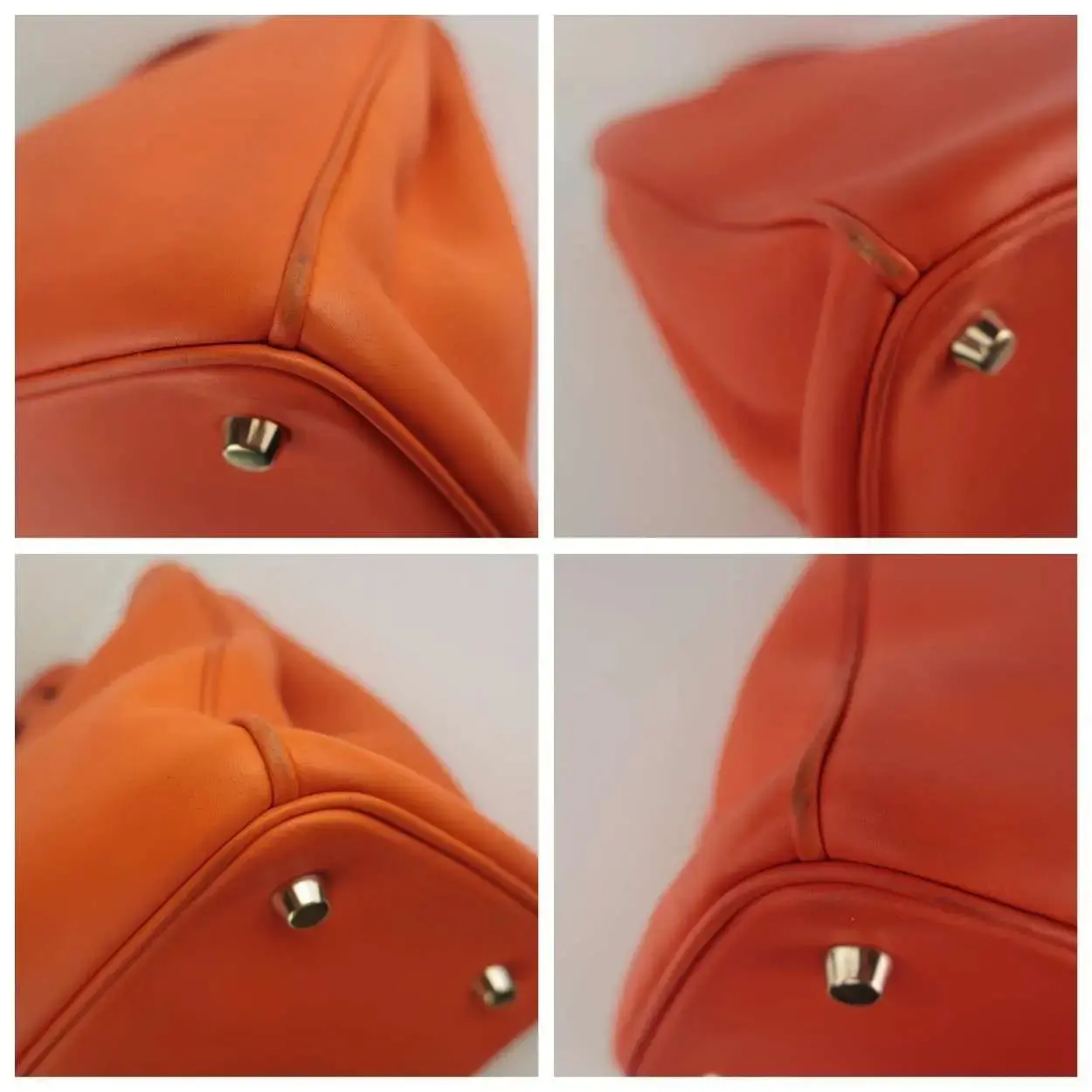 Dior Orange Calfskin Leather Diorissimo Large Tote Bag - Image 7