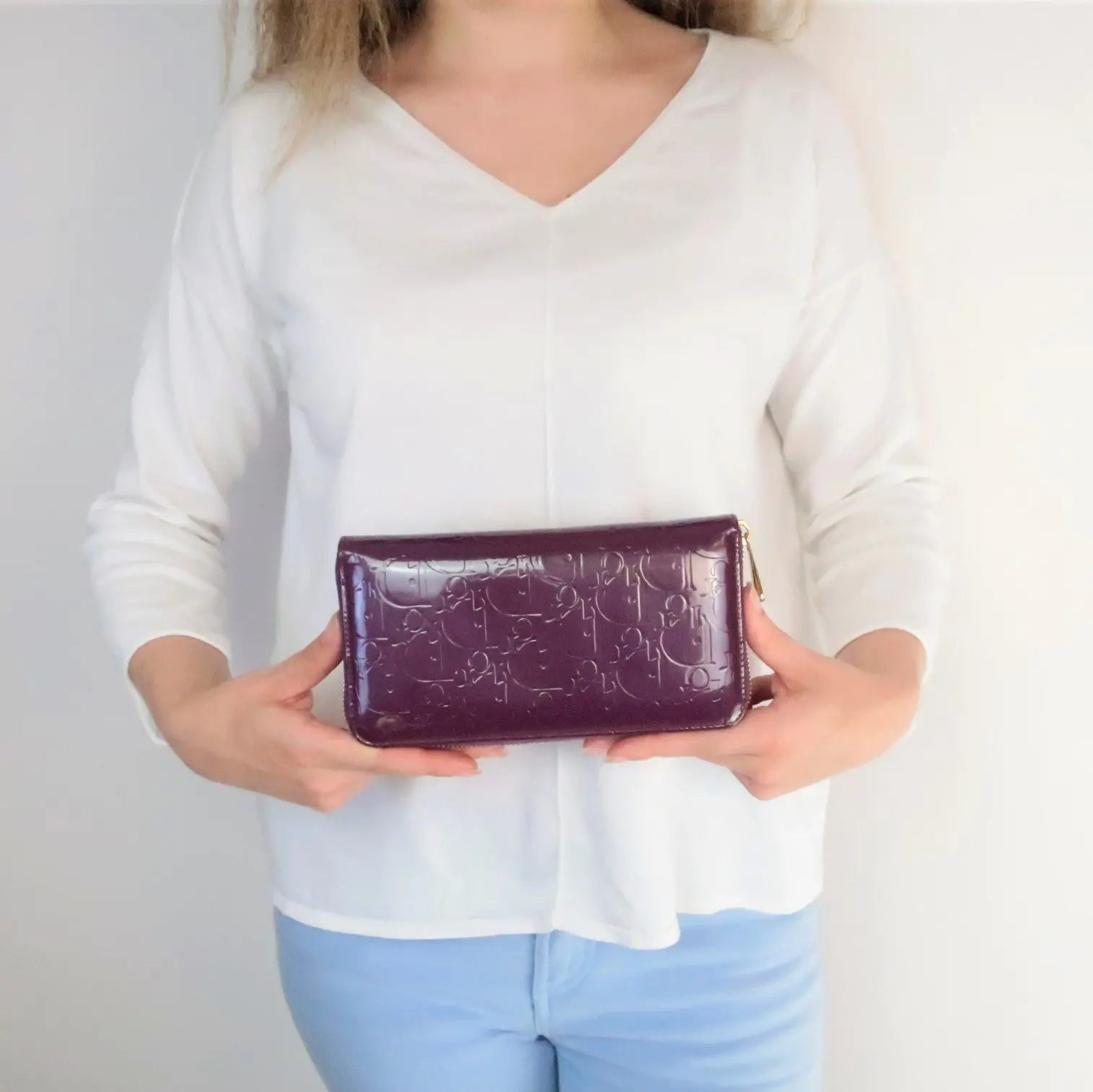 Dior Patent Leather Violet Wallet