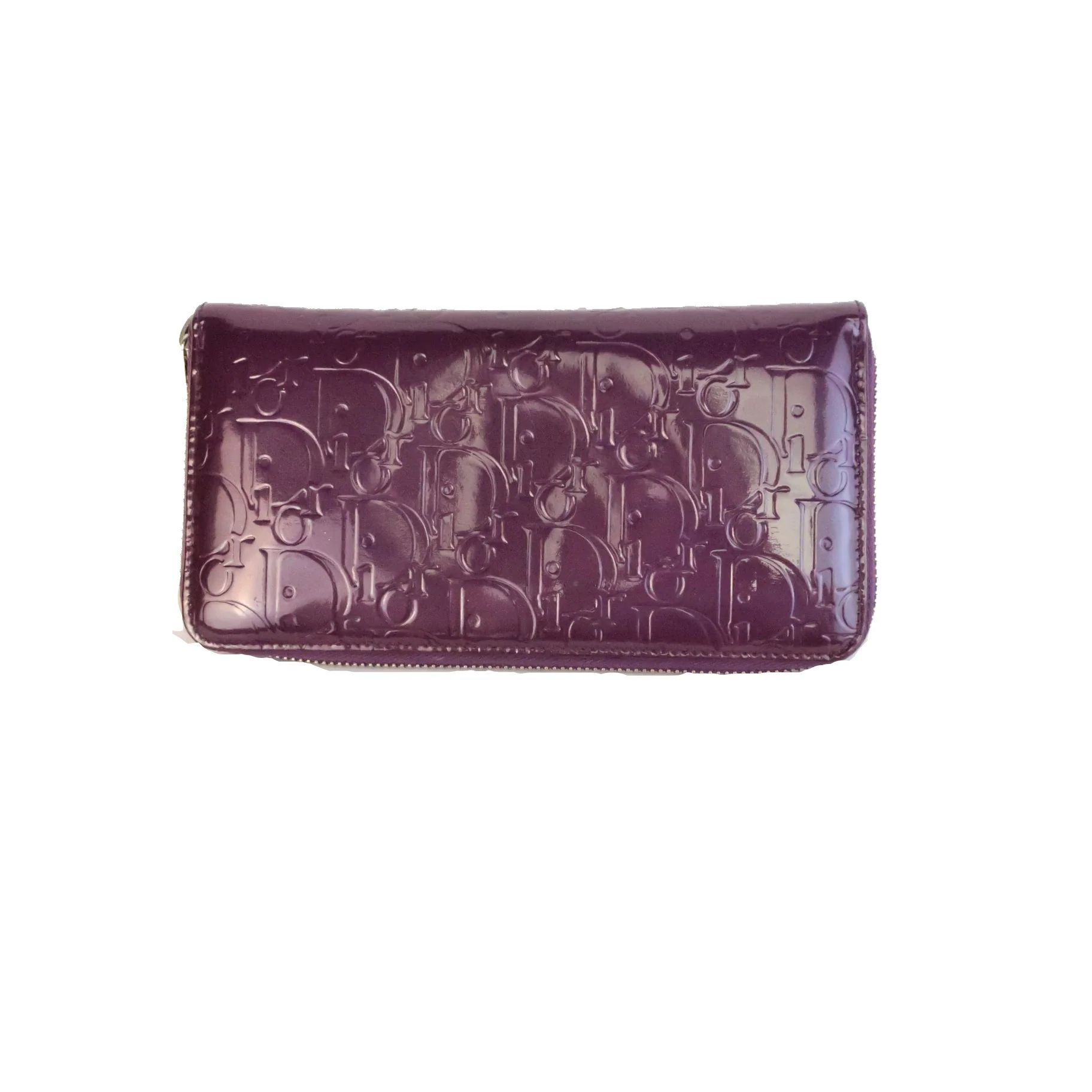 Dior Patent Leather Violet Wallet - Image 2