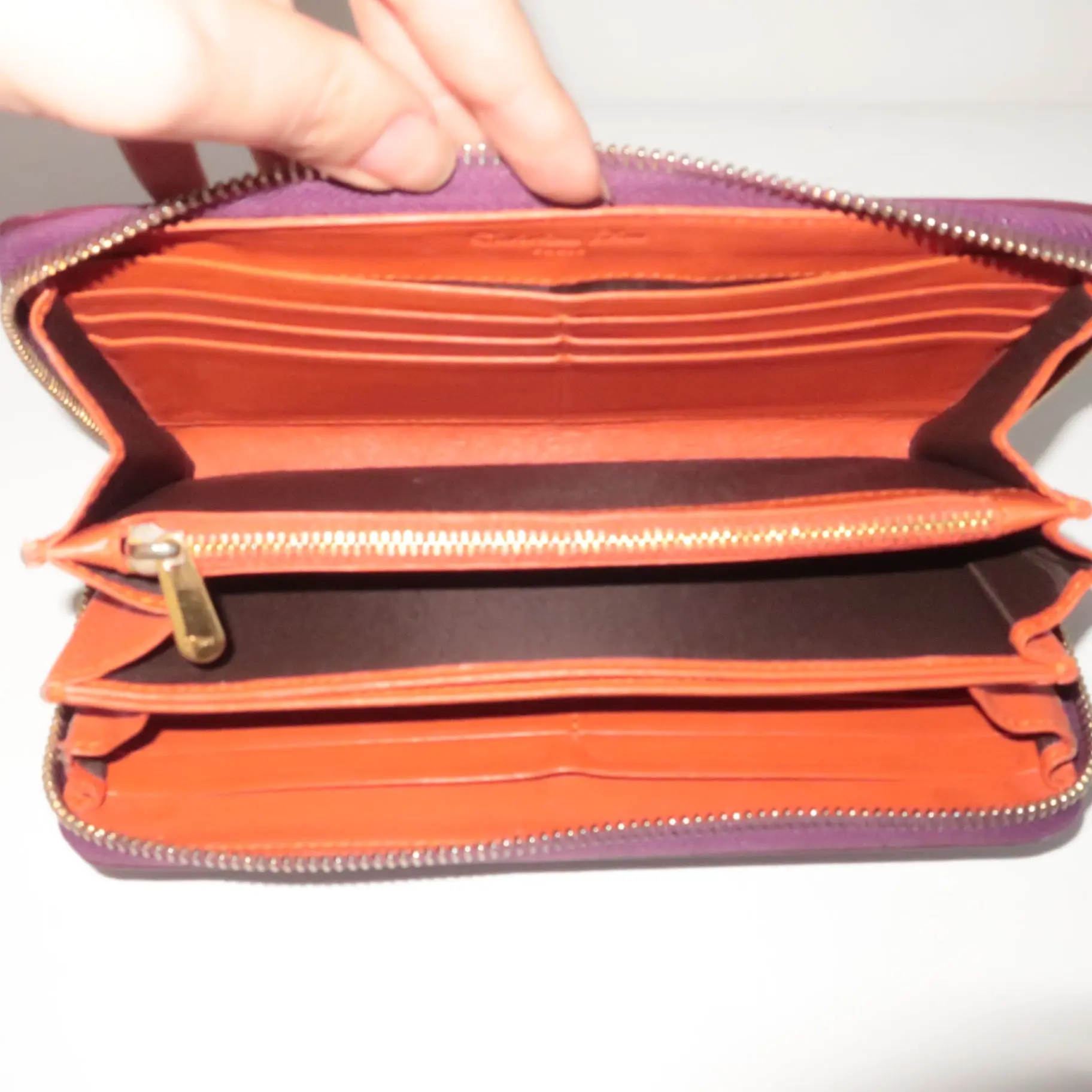 Dior Patent Leather Violet Wallet - Image 6