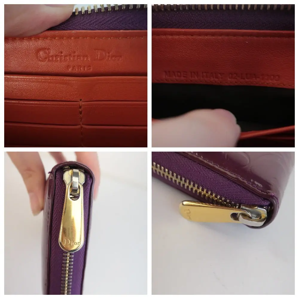Dior Patent Leather Violet Wallet - Image 9