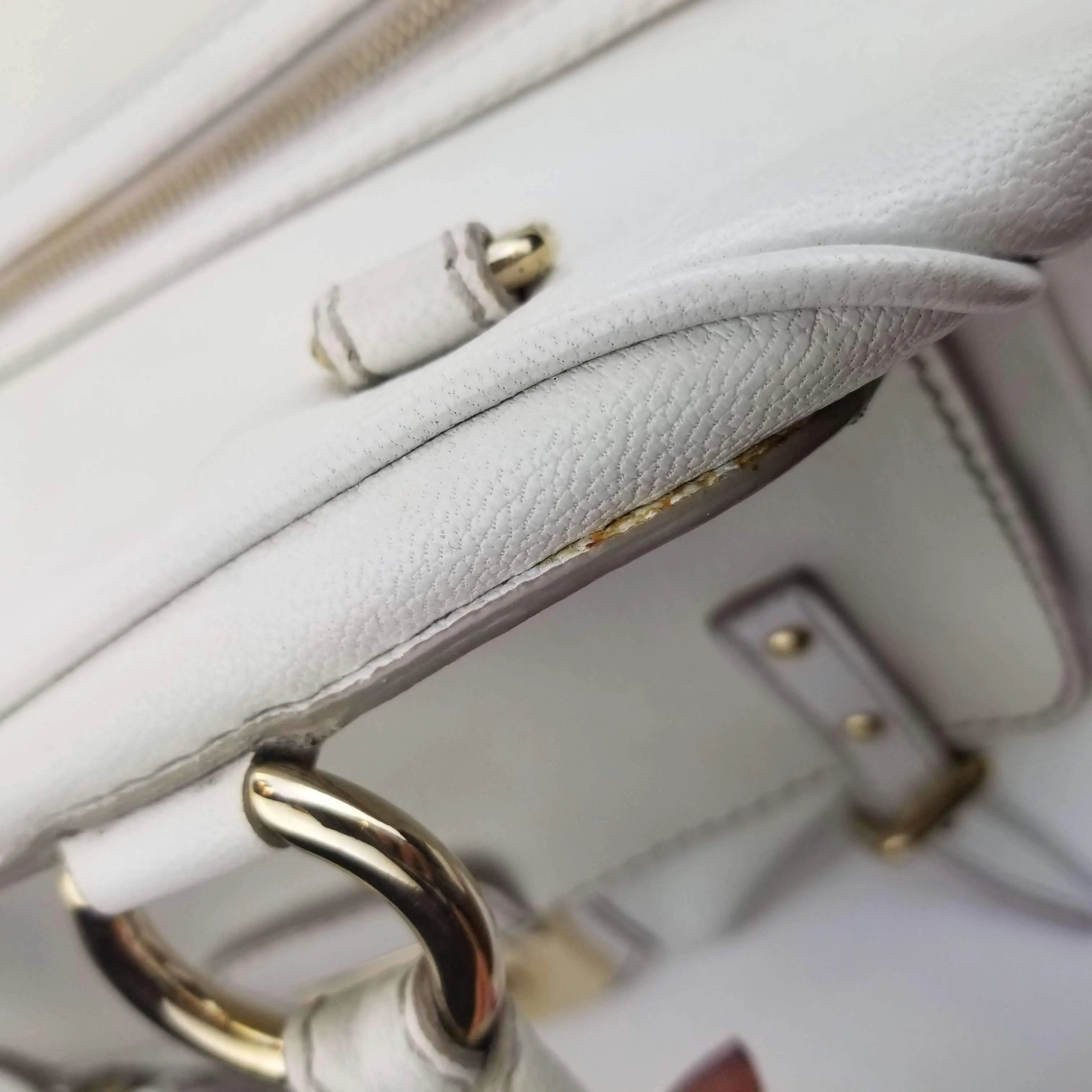 Dolce Gabbana White Goat Leather Large Handbag - Image 17