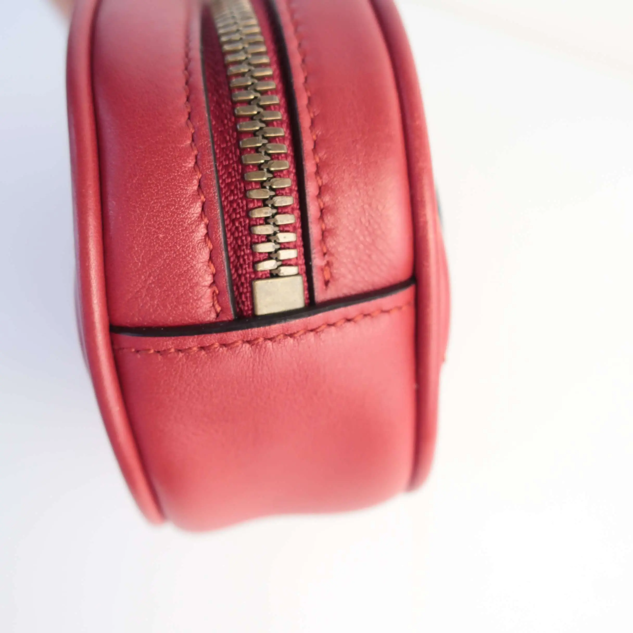 Gucci Red Quilted Leather GG Marmont Waist Belt Bag - Image 7