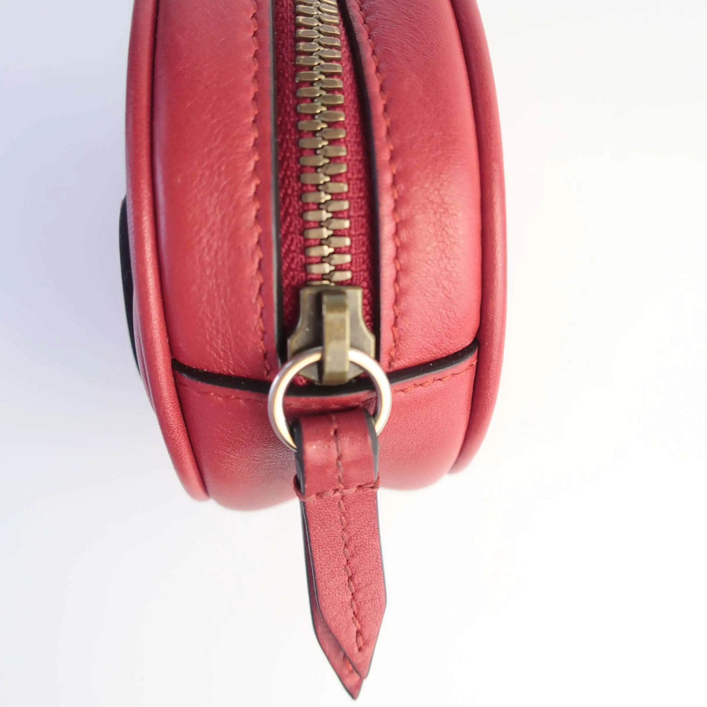 Gucci Red Quilted Leather GG Marmont Waist Belt Bag - Image 8