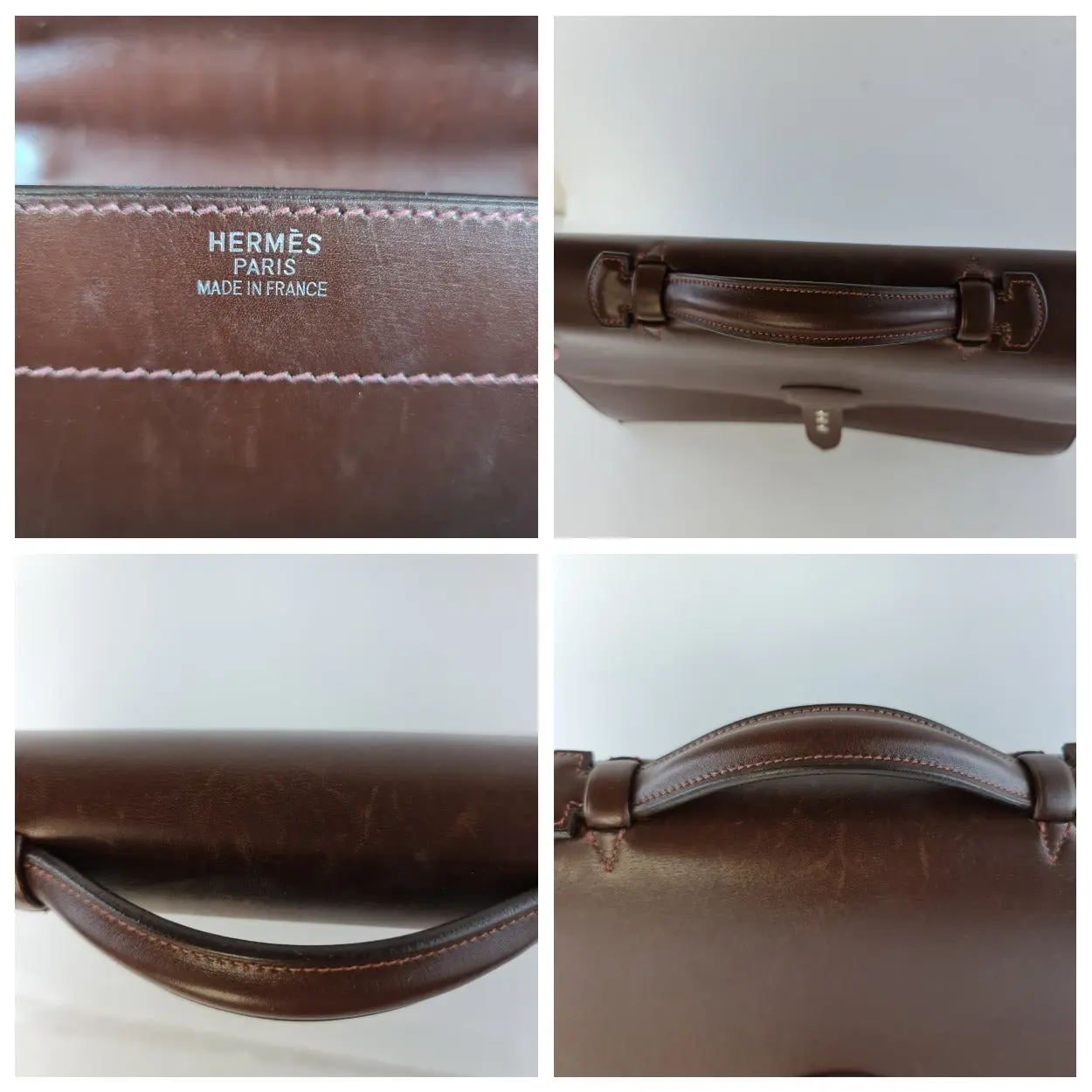 Hermes Brown Leather Sac a Depeche 40 Briefcase Bag G Square (2003) - Image 7