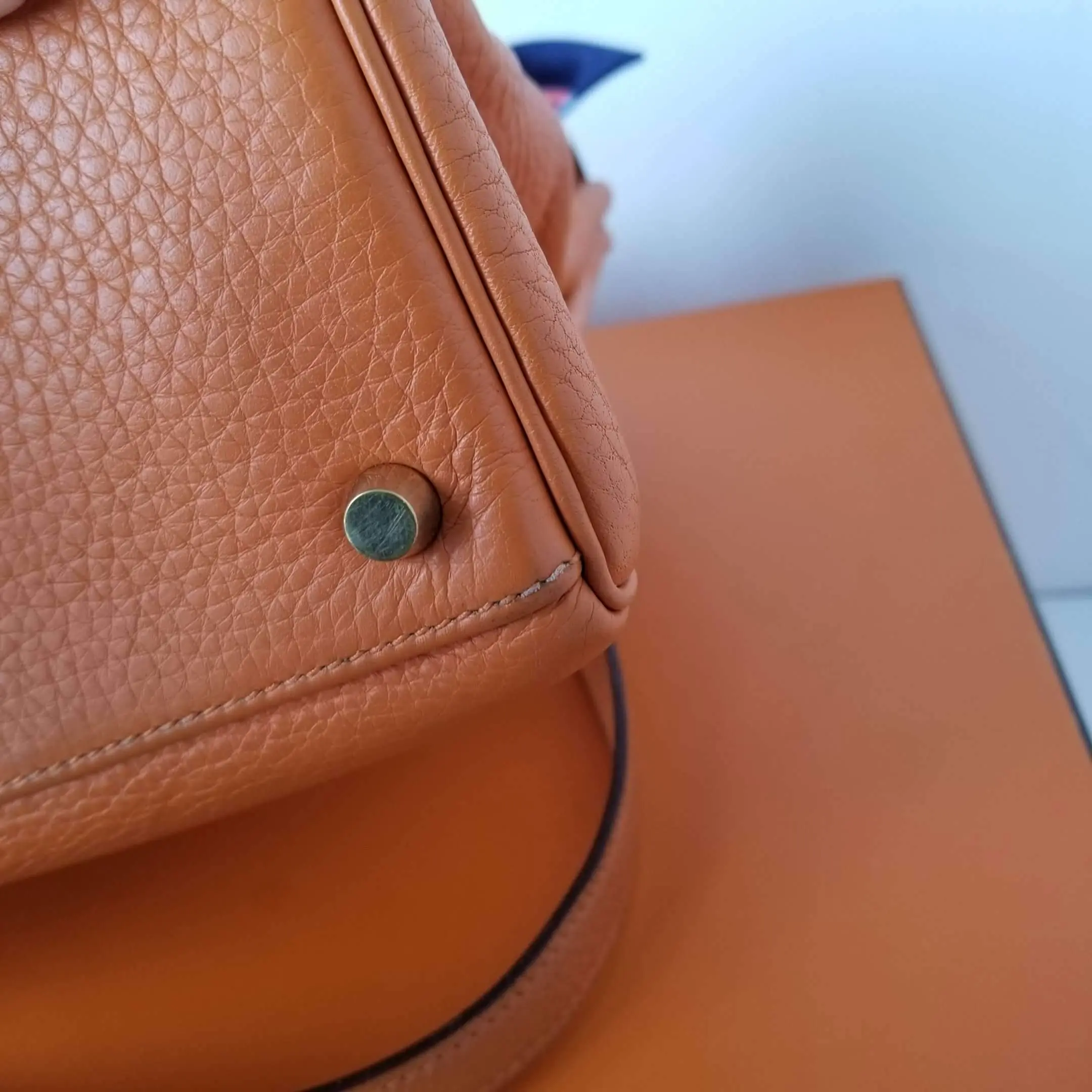 Hermes Kelly 32 Clemence Orange - Image 11