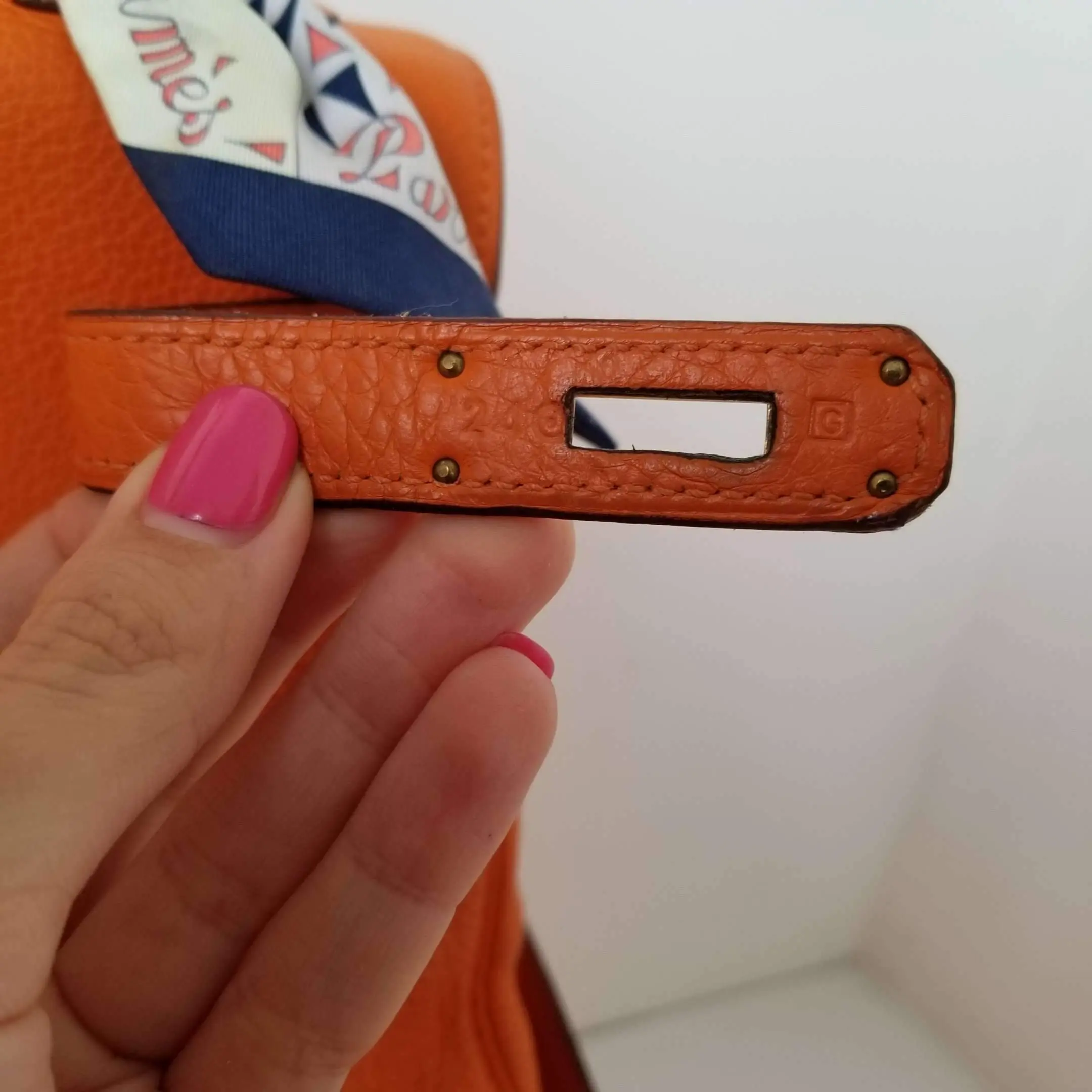 Hermes Kelly 32 Clemence Orange - Image 13