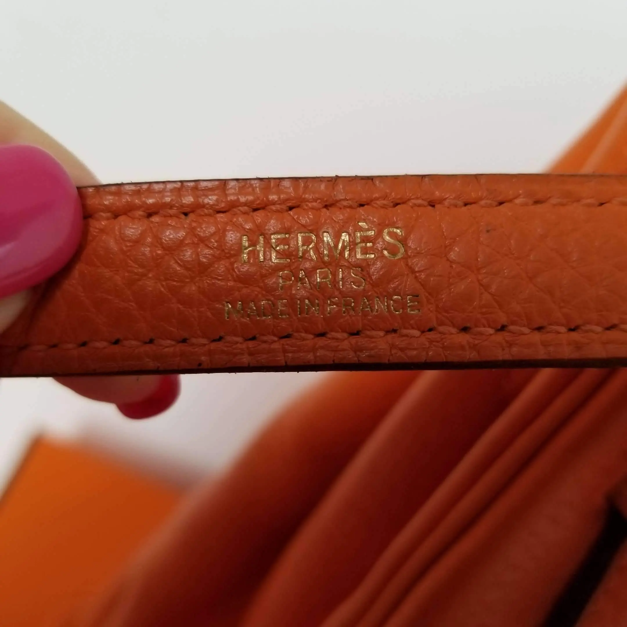 Hermes Kelly 32 Clemence Orange - Image 15