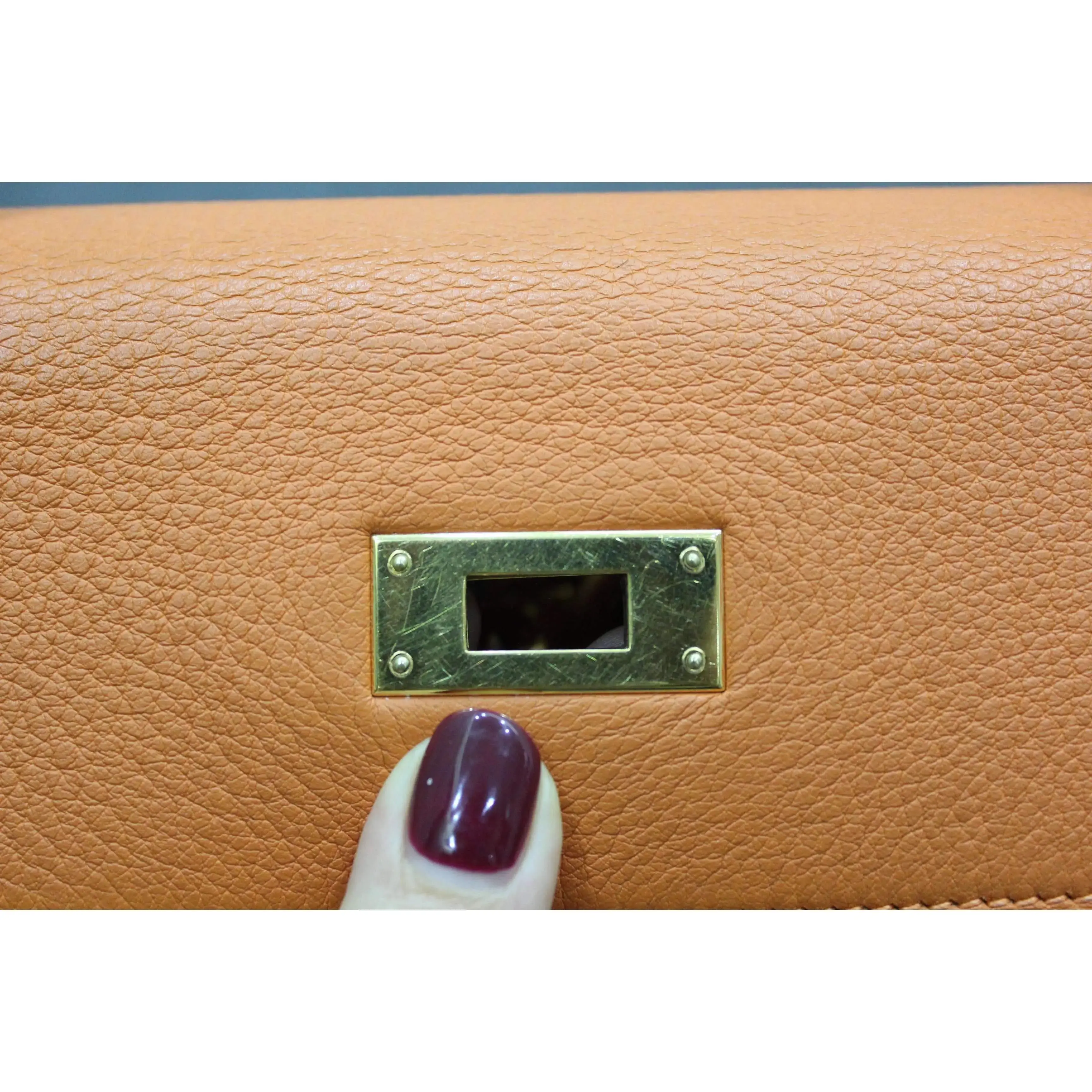 Hermes Kelly 32 Clemence Orange - Image 32