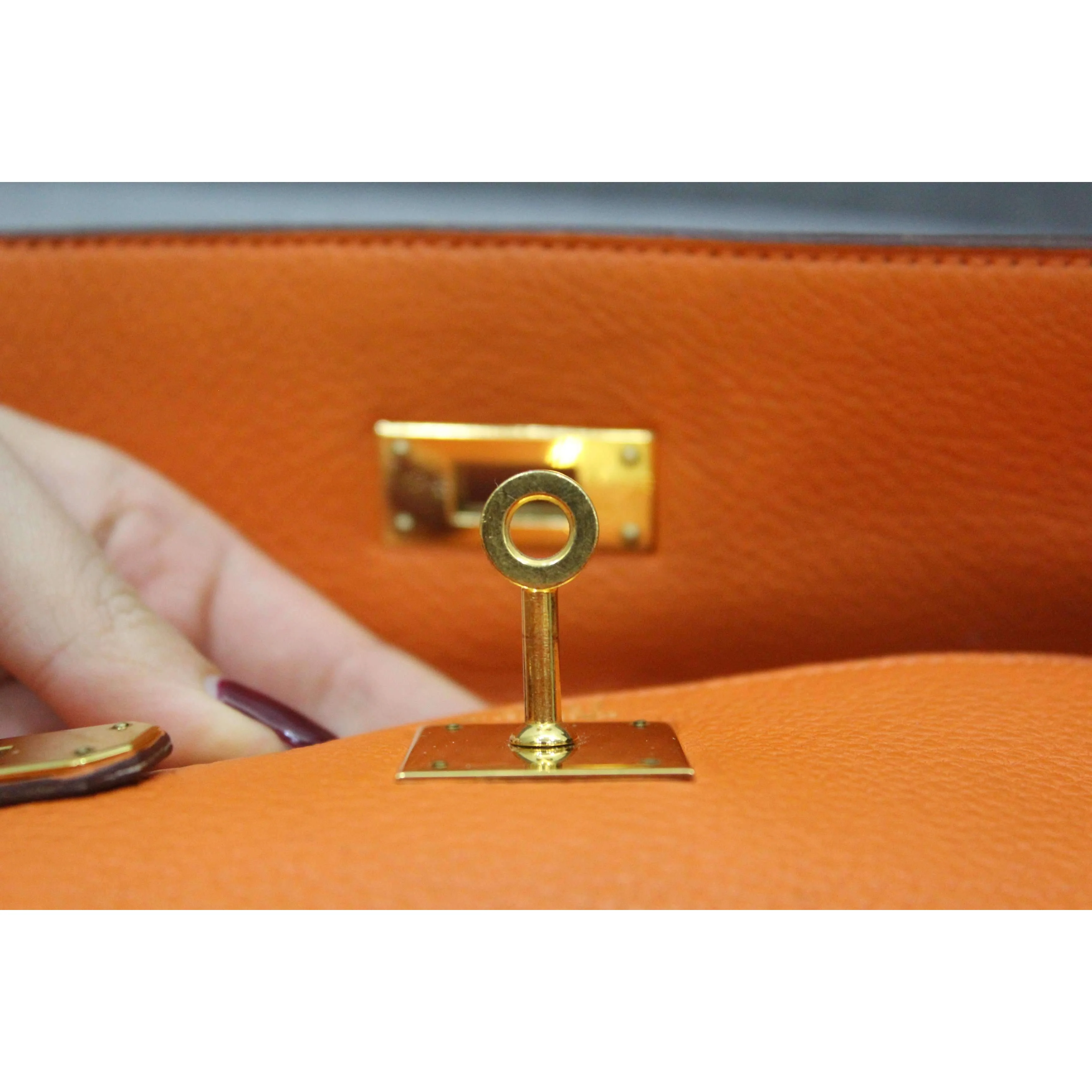 Hermes Kelly 32 Clemence Orange - Image 80
