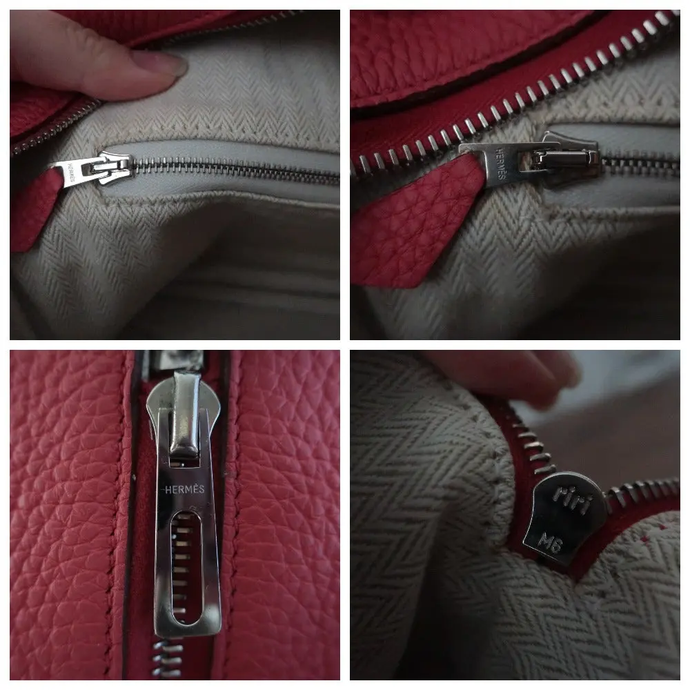 Hermes Rose Jaipur Taurillion Clemence O Square (2011) PHW Victoria II Handbag - Image 9