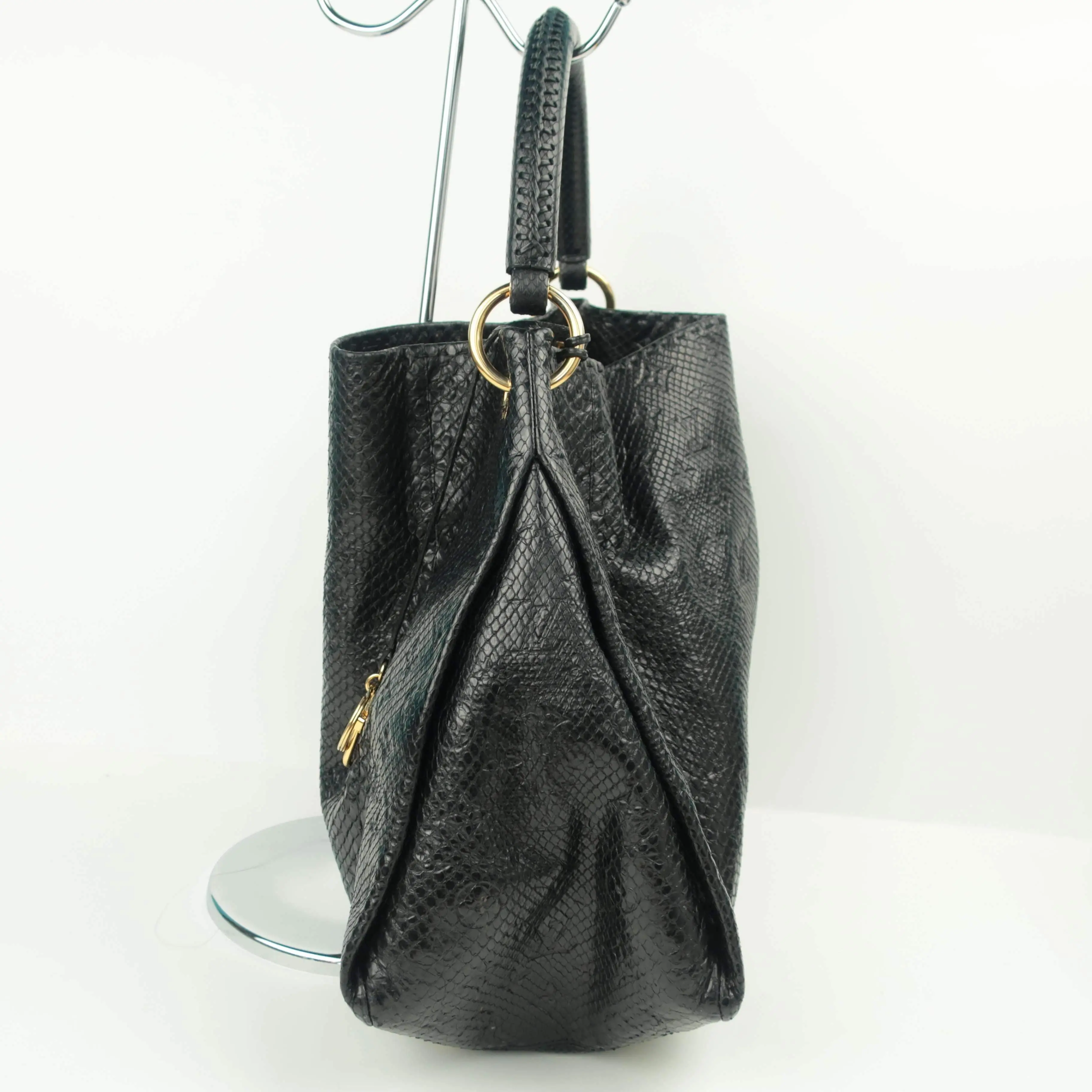 Louis Vuitton Limited Edition Artsy MM Noir Python Bag - Image 18