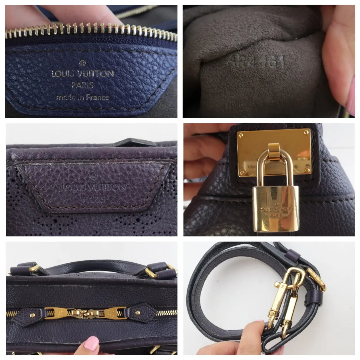 Louis Vuitton Aube Violet Mahina Leather Stellar PM bag - Image 12