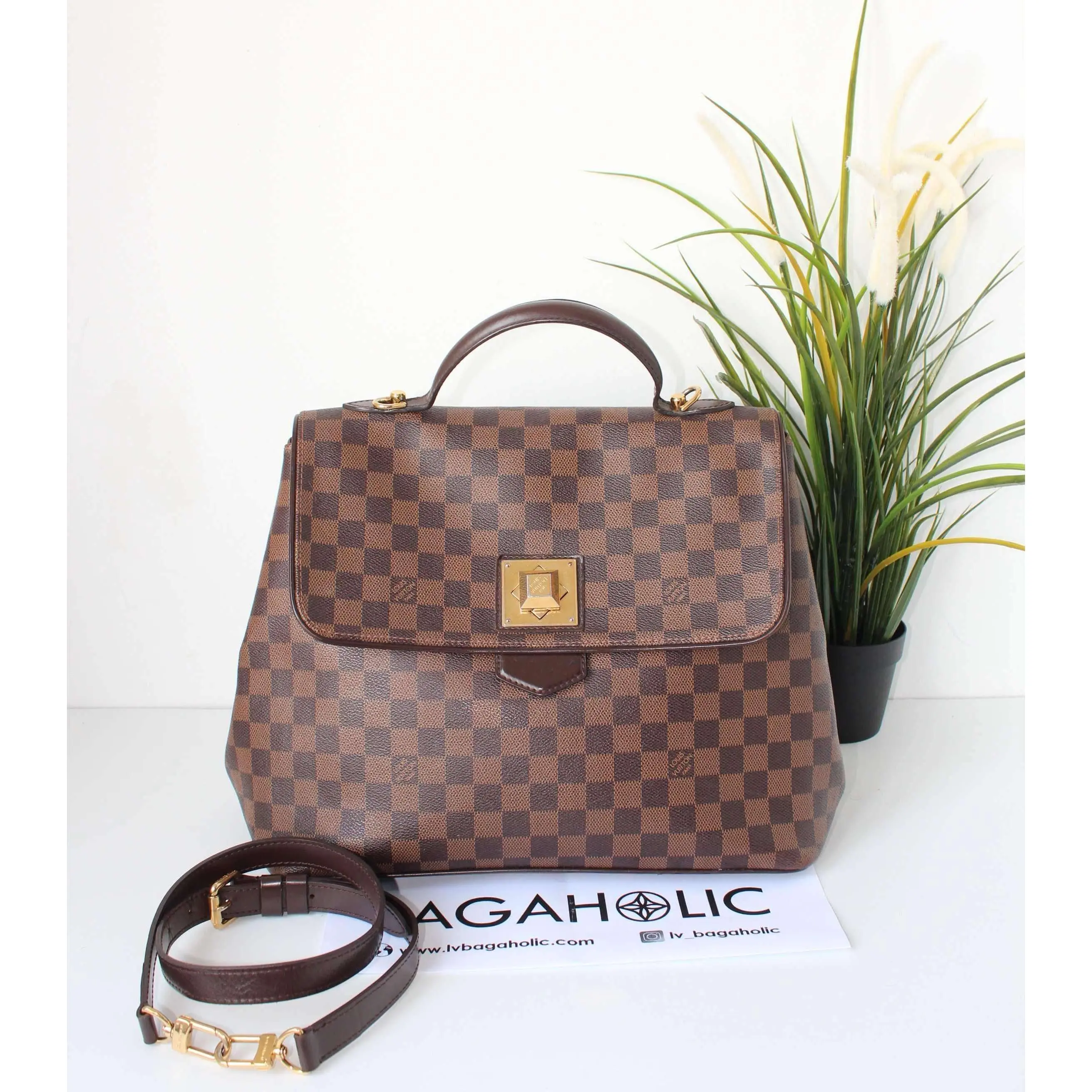 Louis Vuitton Bergamo GM Damier Ebene Bag - Image 25