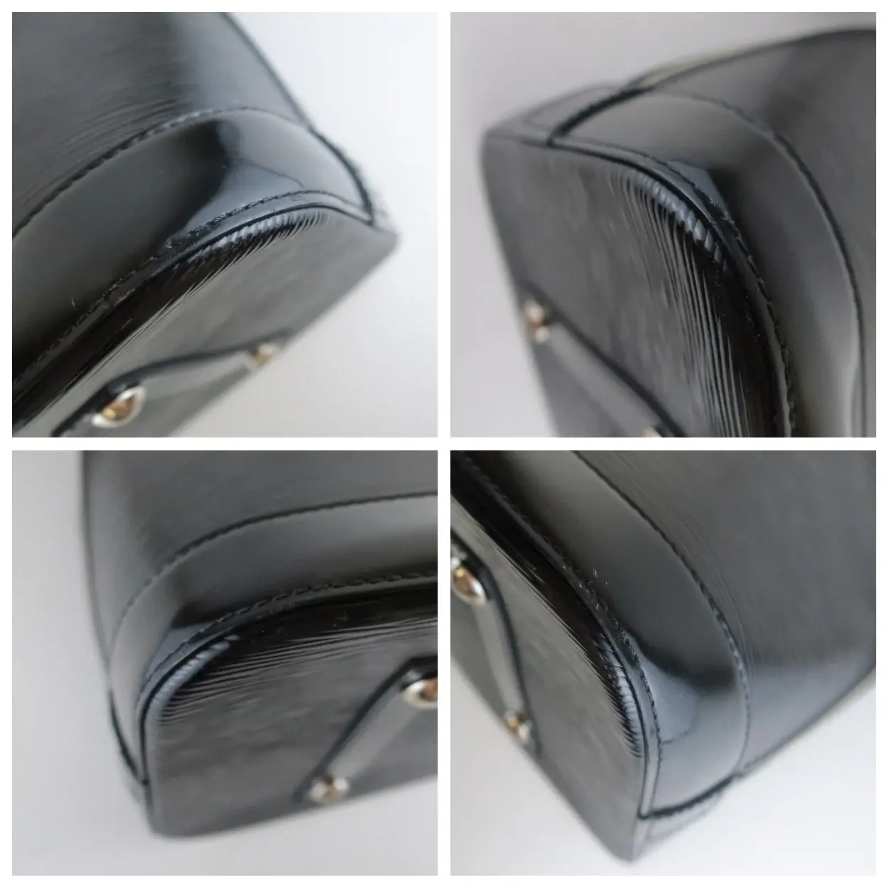 Louis Vuitton Black Epi Electric Leather Alma MM Bag (556) - Image 18