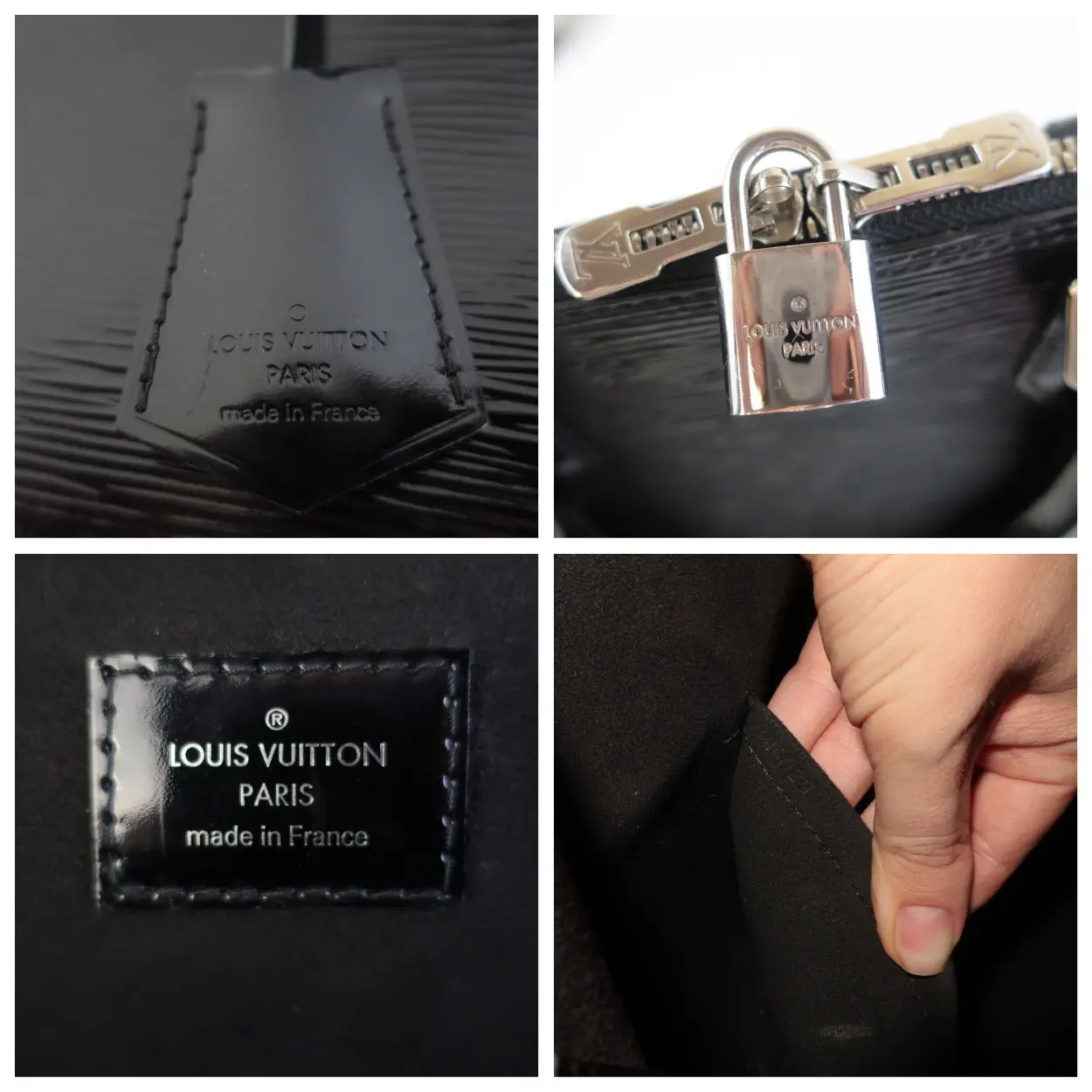 Louis Vuitton Black Epi Electric Leather Alma MM Bag (612) - Image 20