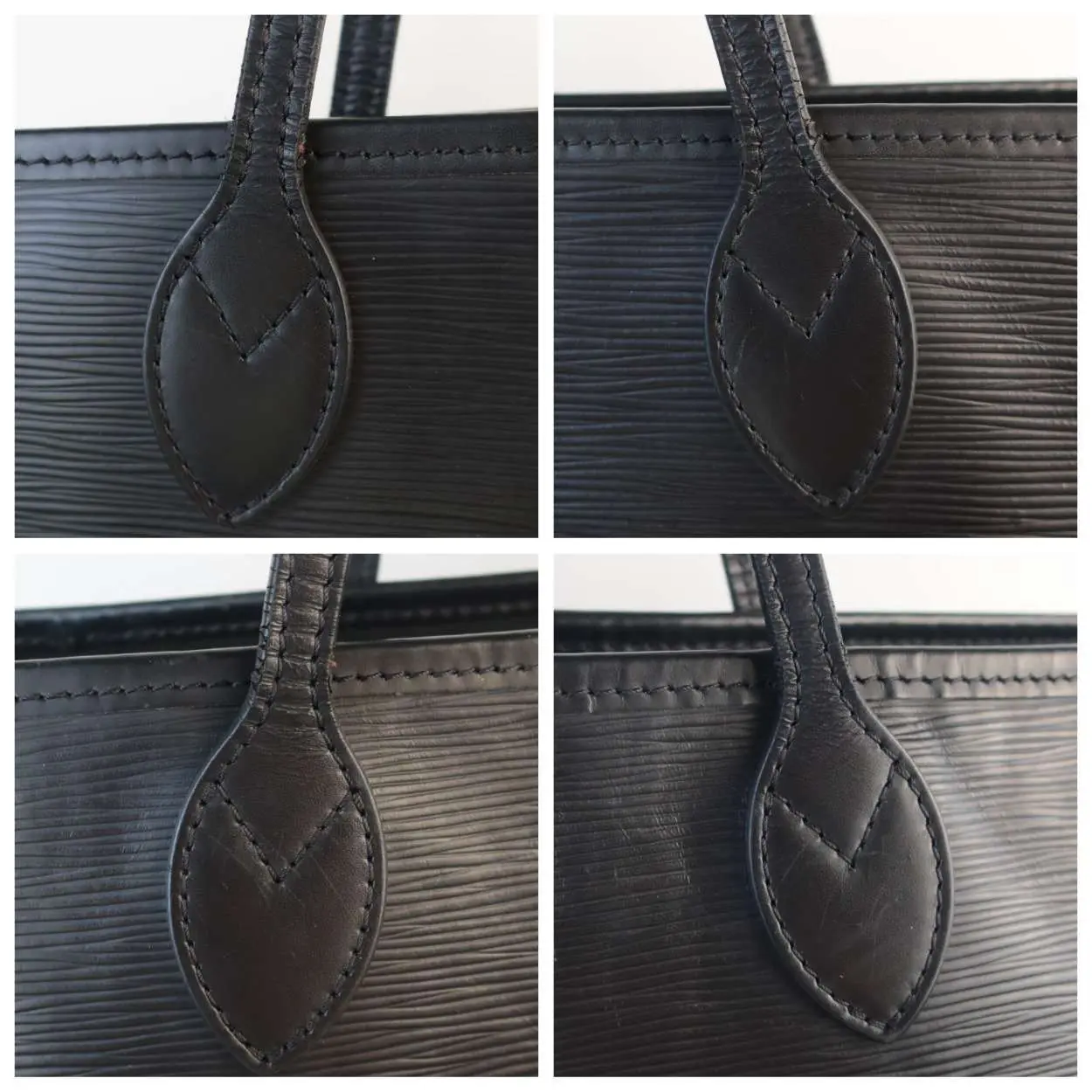 Louis Vuitton Black Epi Leather Neverfull MM Bag With Pouch - Image 11