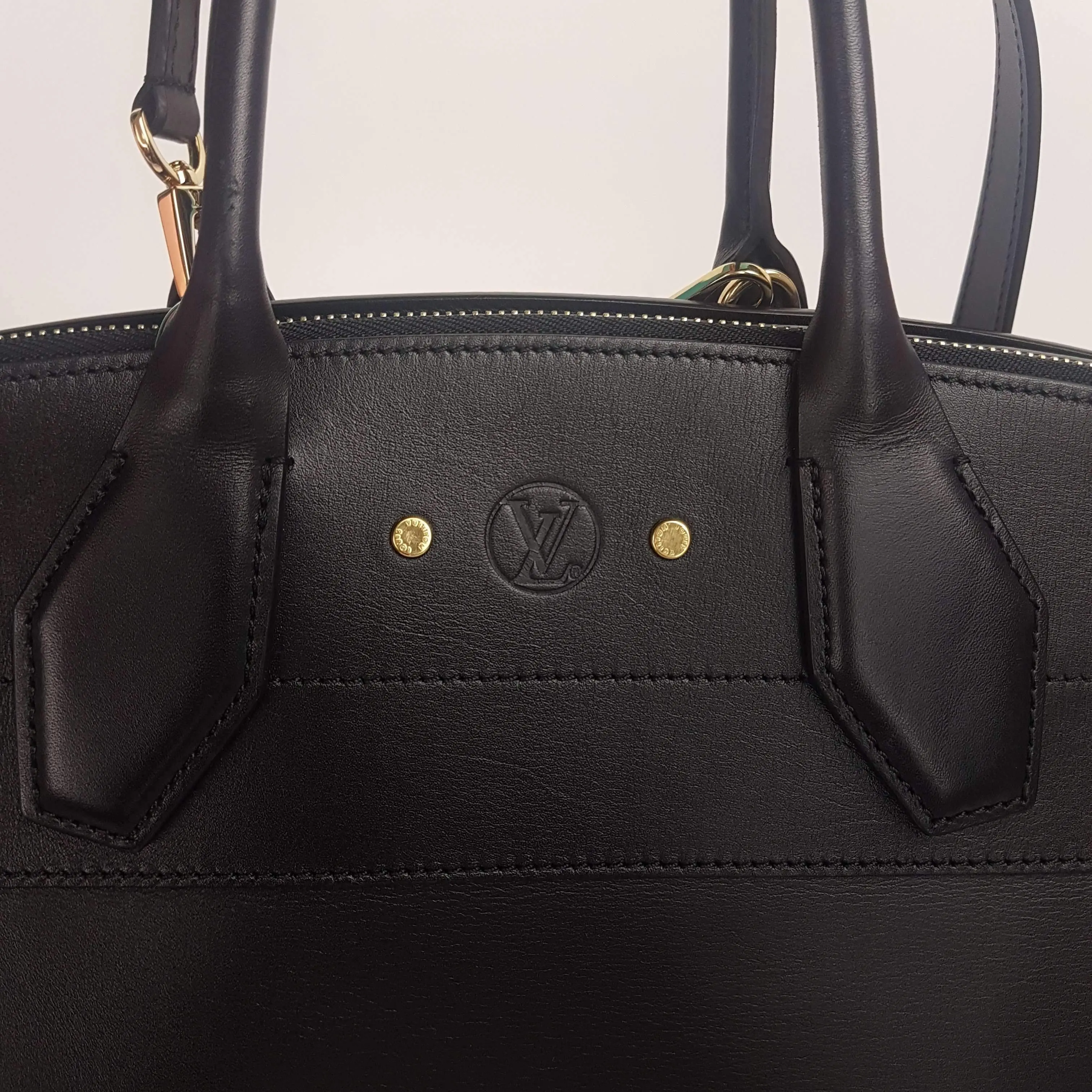 Louis Vuitton Black Leather City Steamer MM Bag - Image 23