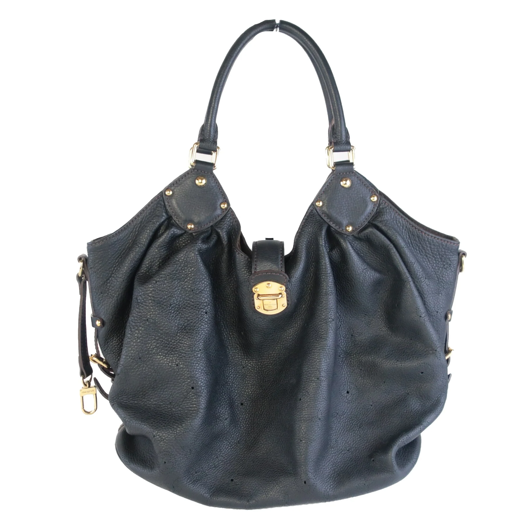 Louis Vuitton Black Leather Mahina Hobo L bag - Image 2