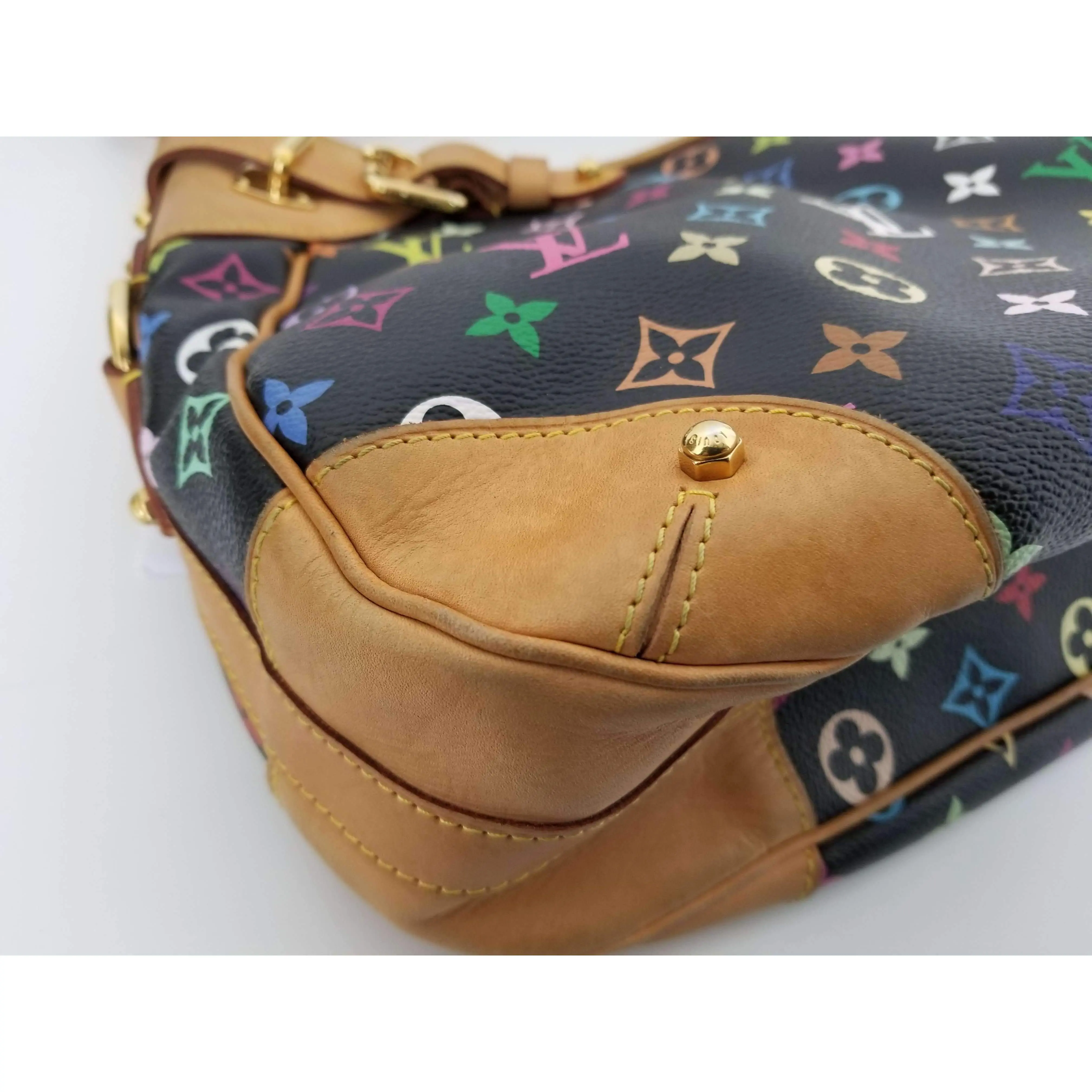 Louis Vuitton Black Monogram Multicolor Greta Bag - Image 3