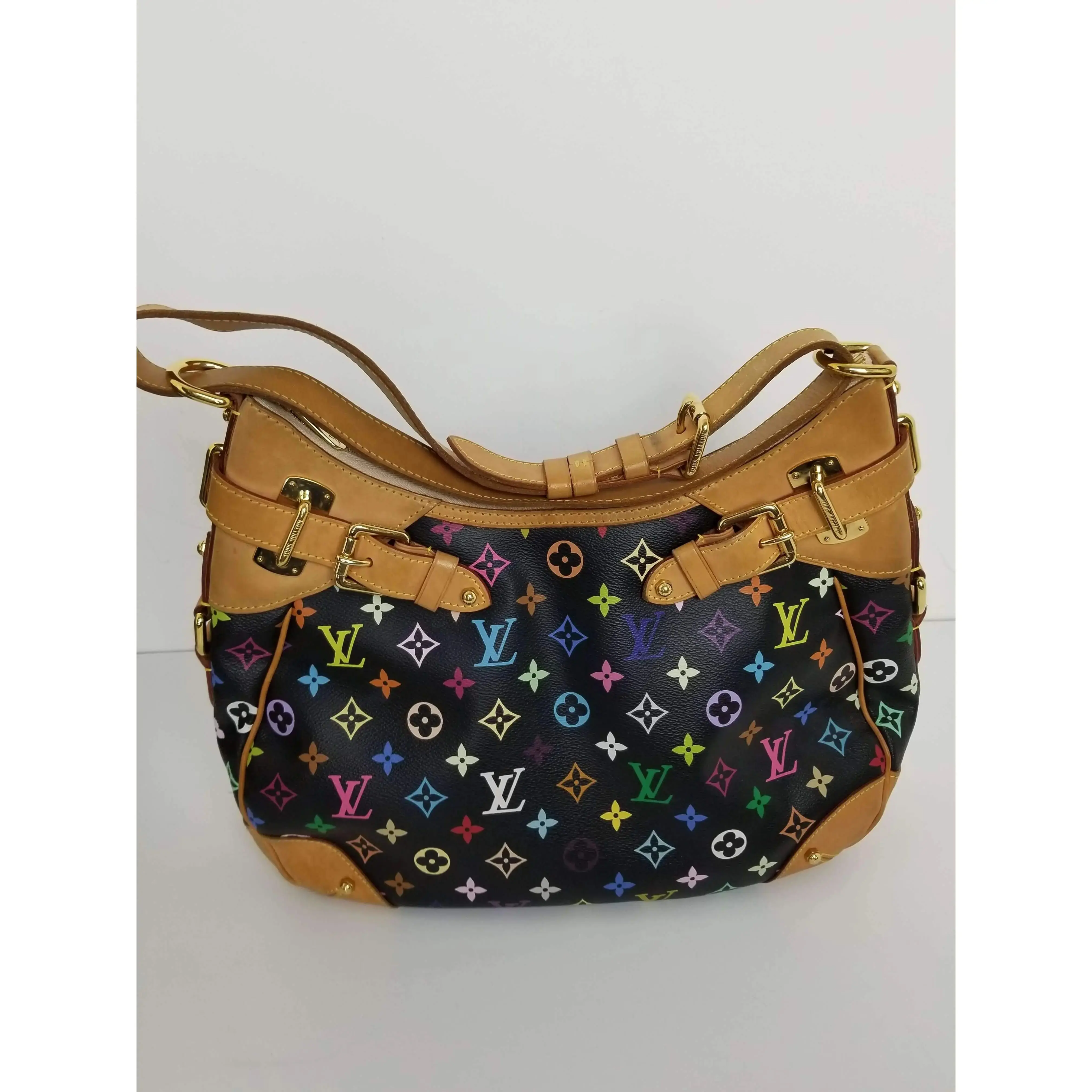Louis Vuitton Black Monogram Multicolor Greta Bag - Image 33