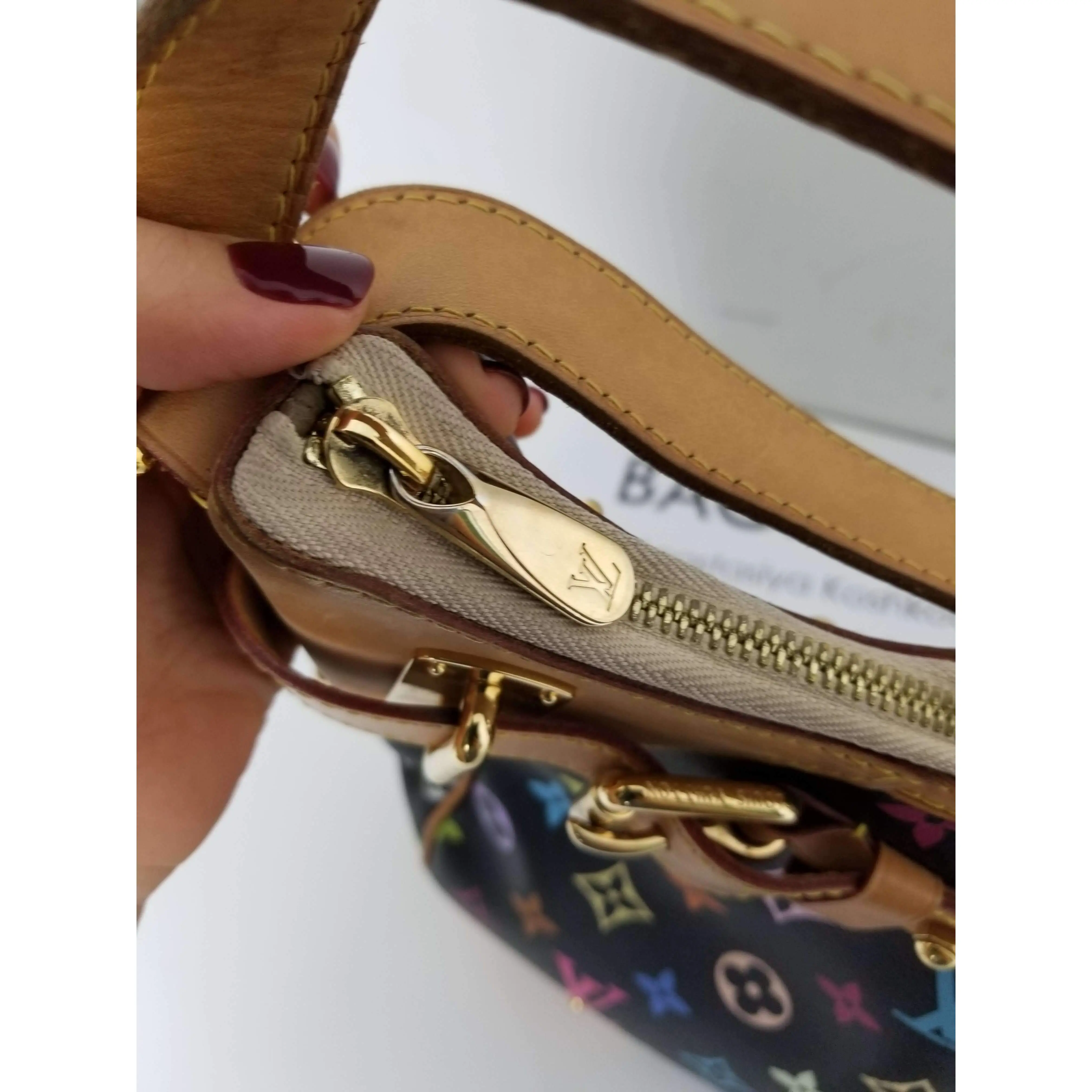 Louis Vuitton Black Monogram Multicolor Greta Bag - Image 9