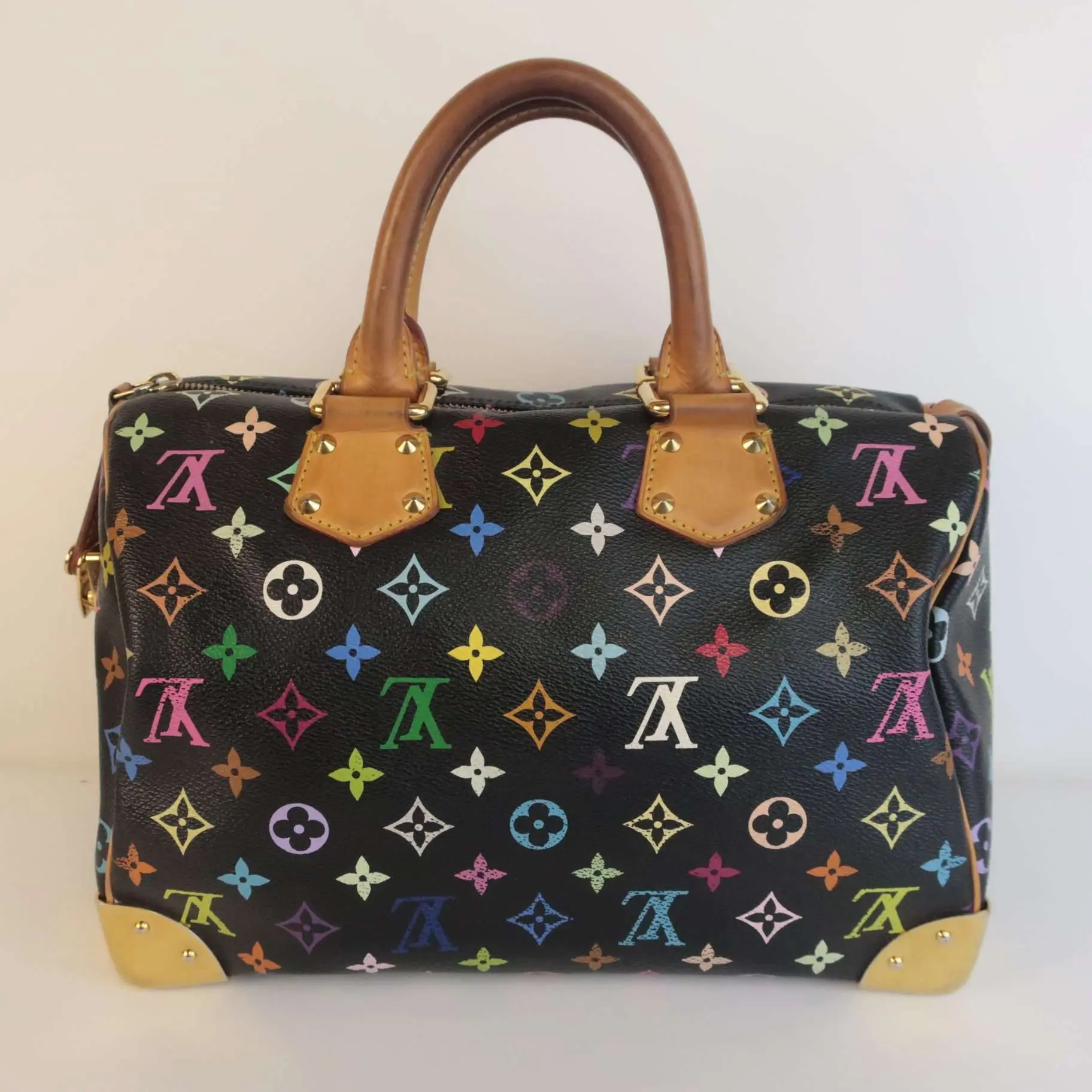 Louis Vuitton Black Monogram Multicolor Speedy 30 Bag - Image 4