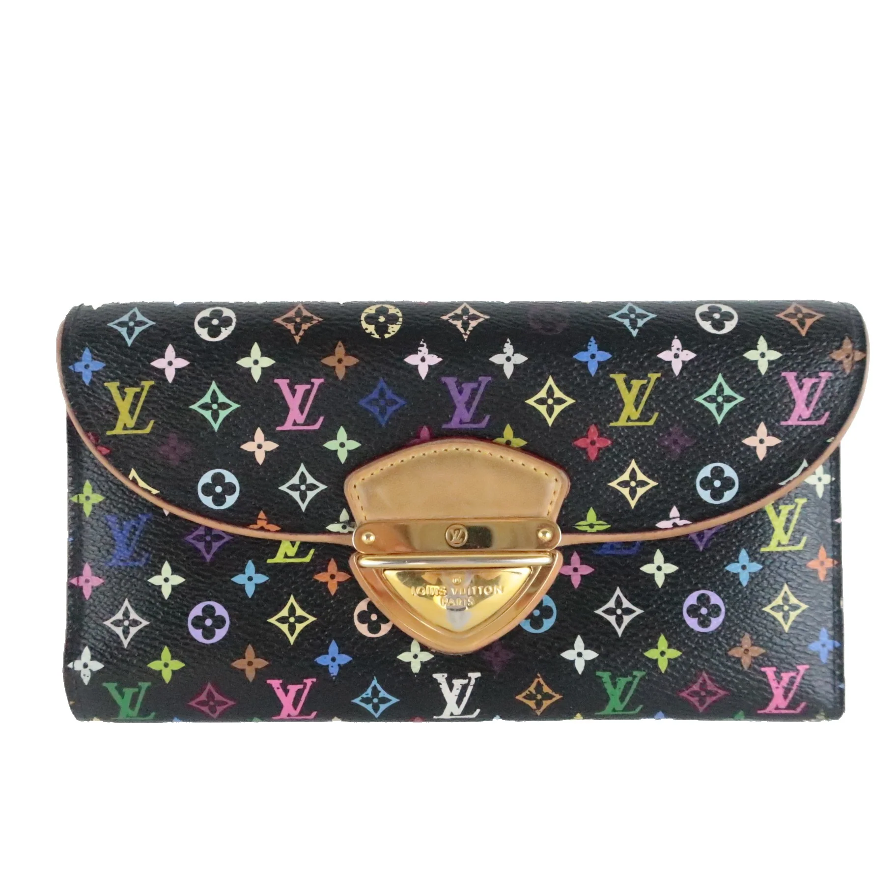 Louis Vuitton Black Monogram Multicolore Eugenie Wallet