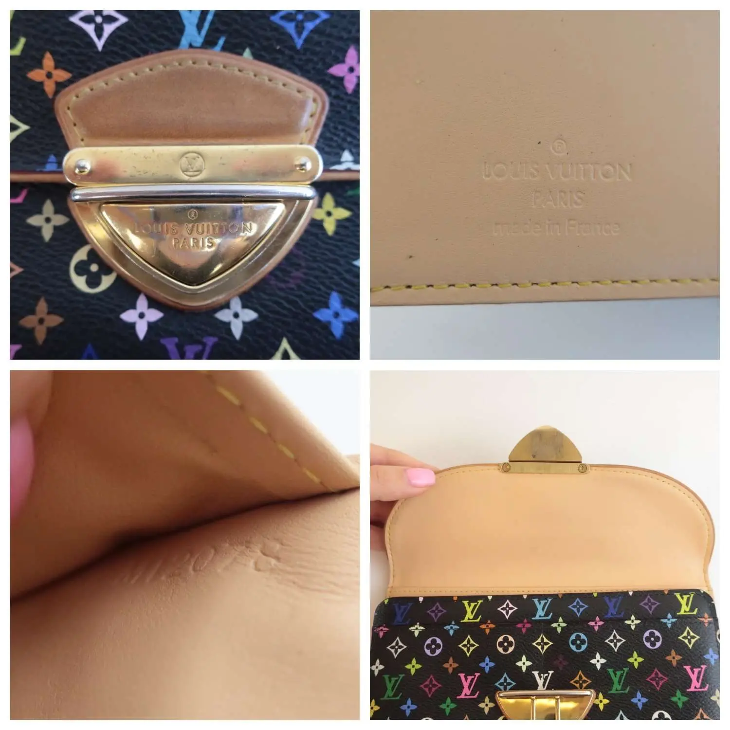 Louis Vuitton Black Monogram Multicolore Eugenie Wallet - Image 5