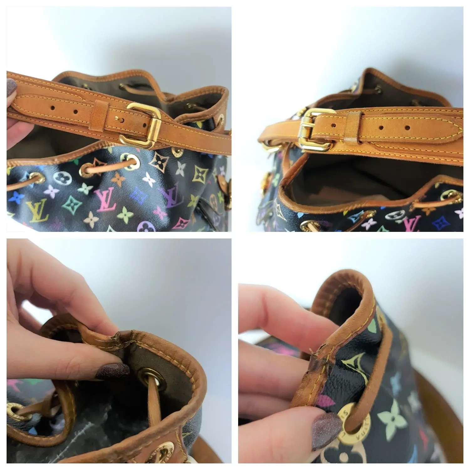 Louis Vuitton Noir Multicolore Petit Noe Bag - Image 10