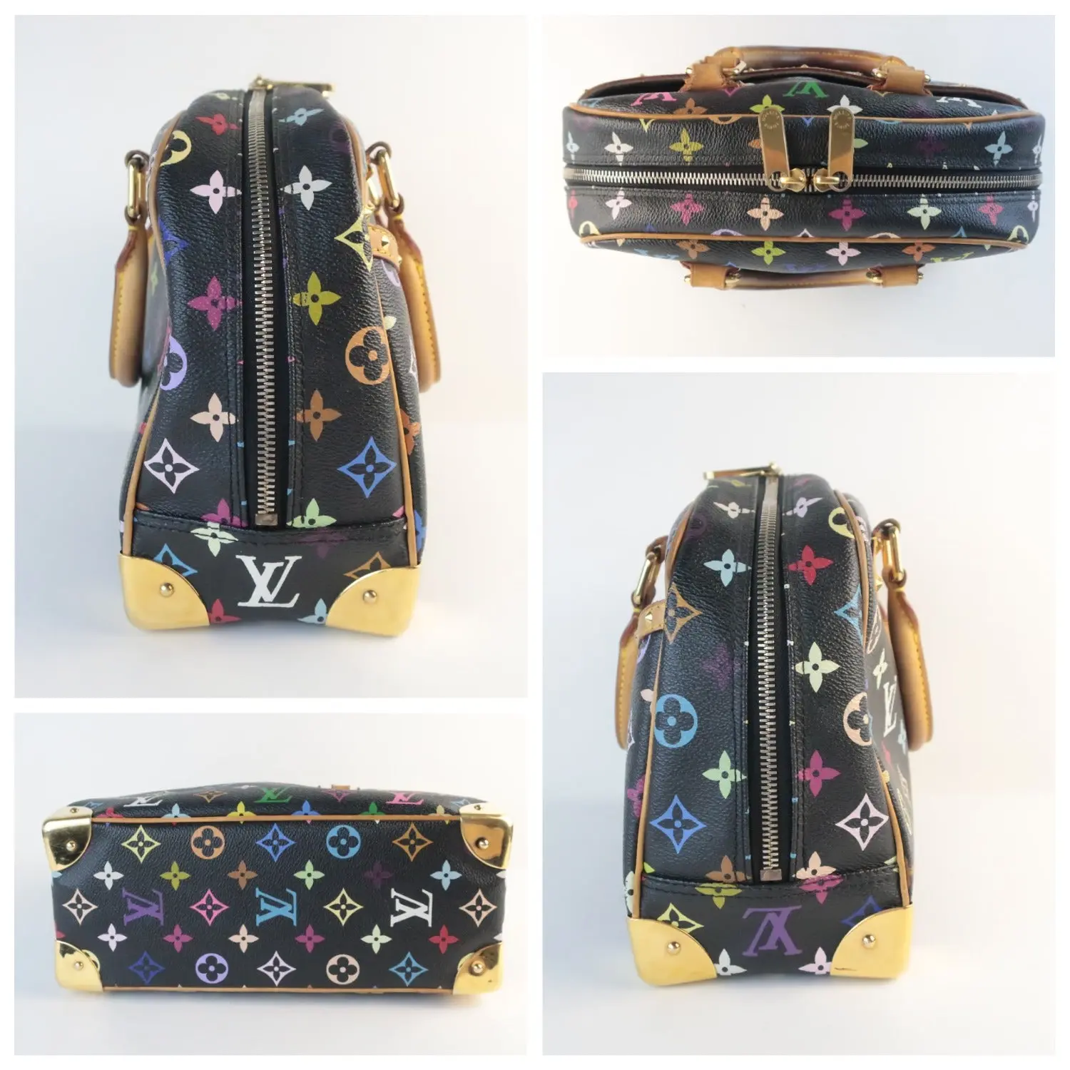 Louis Vuitton Black Monogram Multicolore Trouville Bag - Image 10