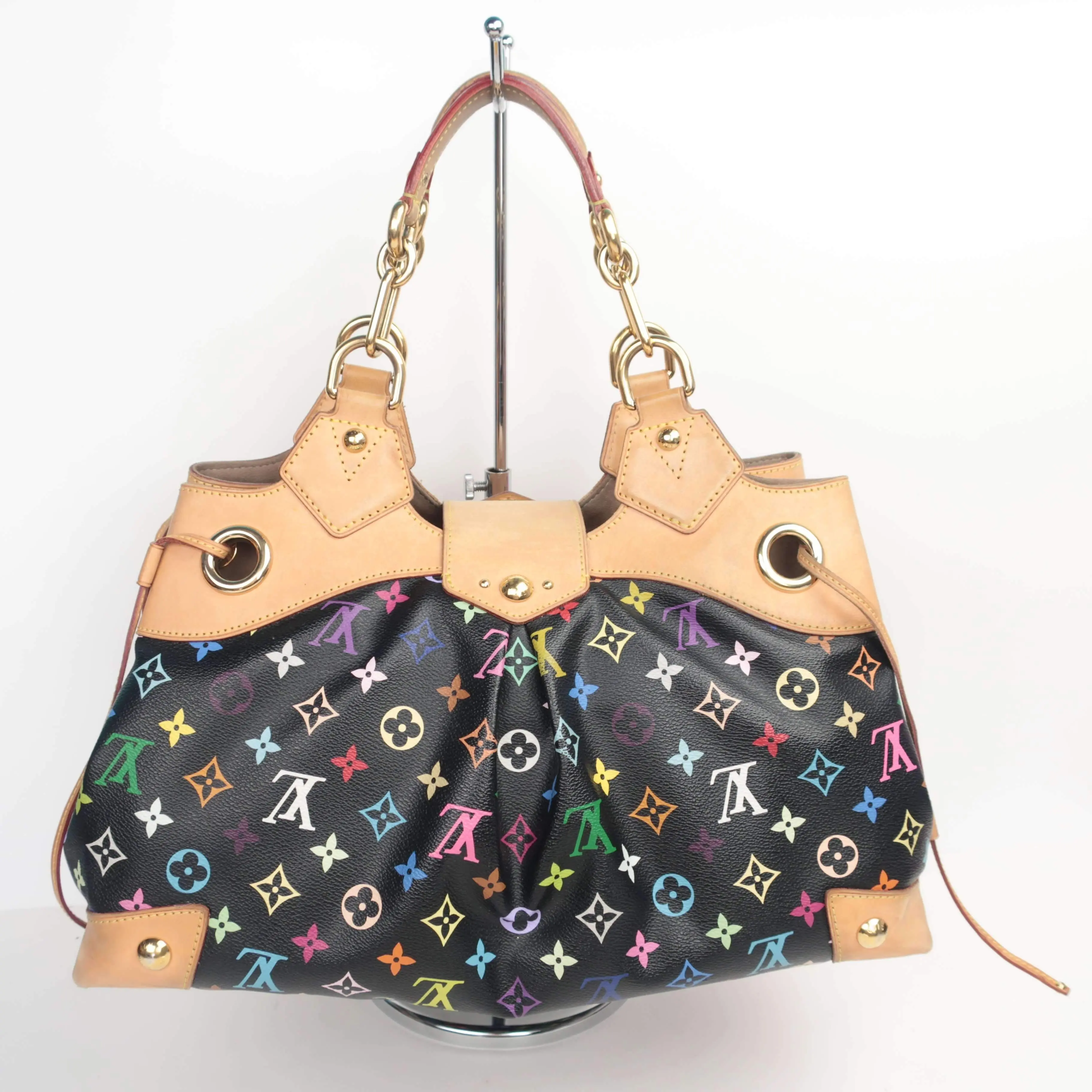 Louis Vuitton Black Monogram Multicolore Ursula Bag - Image 3
