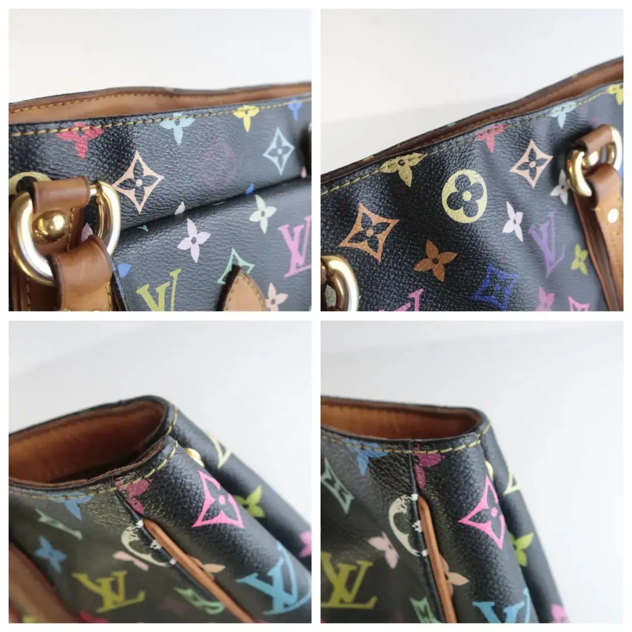 Louis Vuitton Black Multicolor Aurelia MM Tote Bag - Image 13
