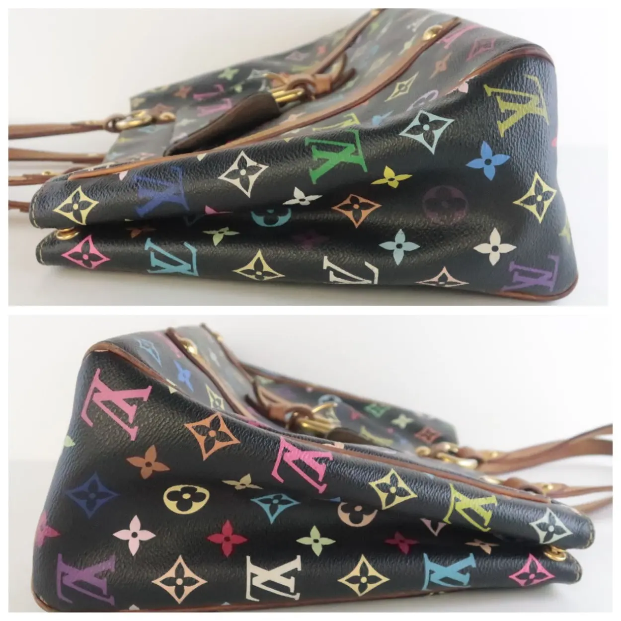 Louis Vuitton Black Multicolor Aurelia MM Tote Bag - Image 17