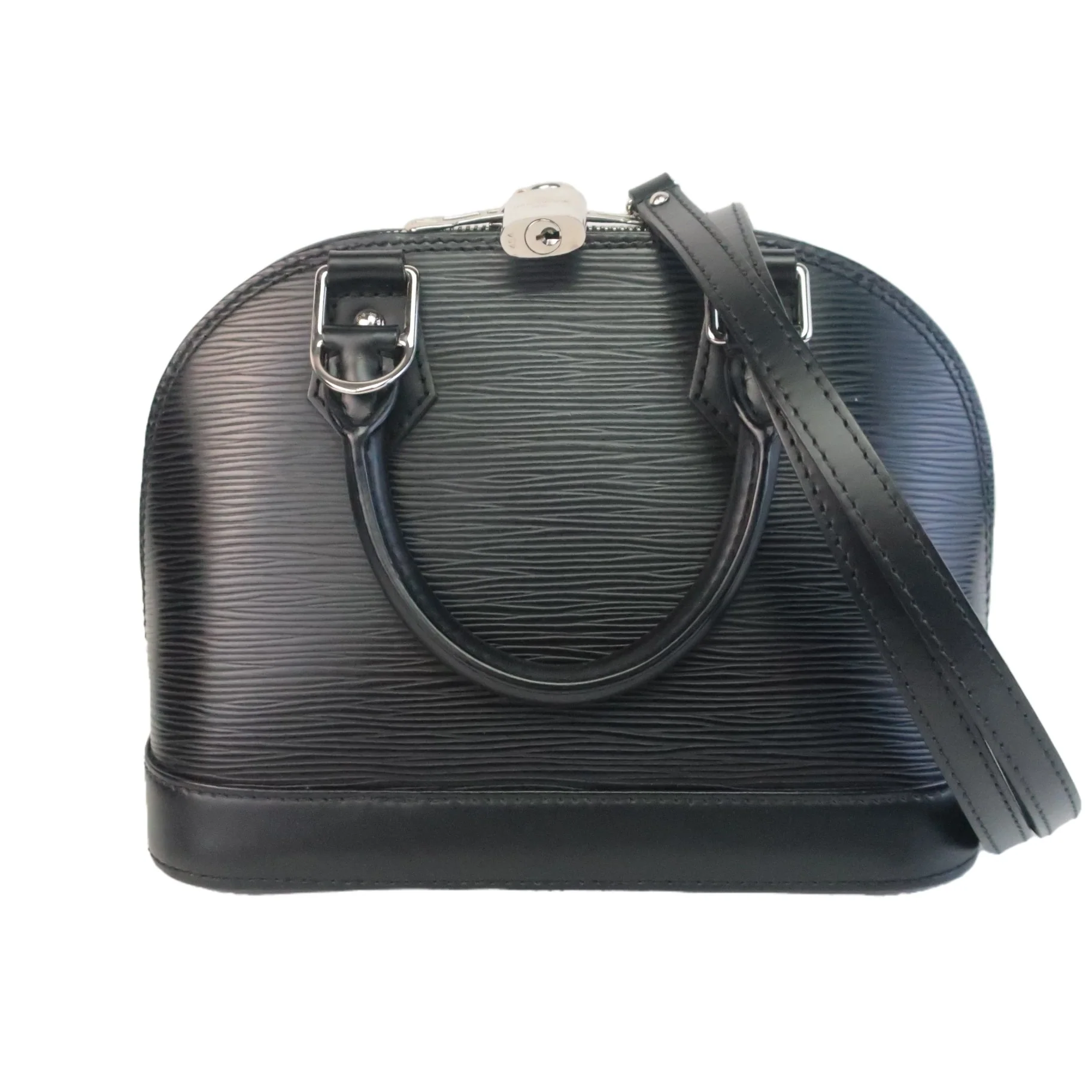 Louis Vuitton Black Noir Epi Alma BB Crossbody Bag