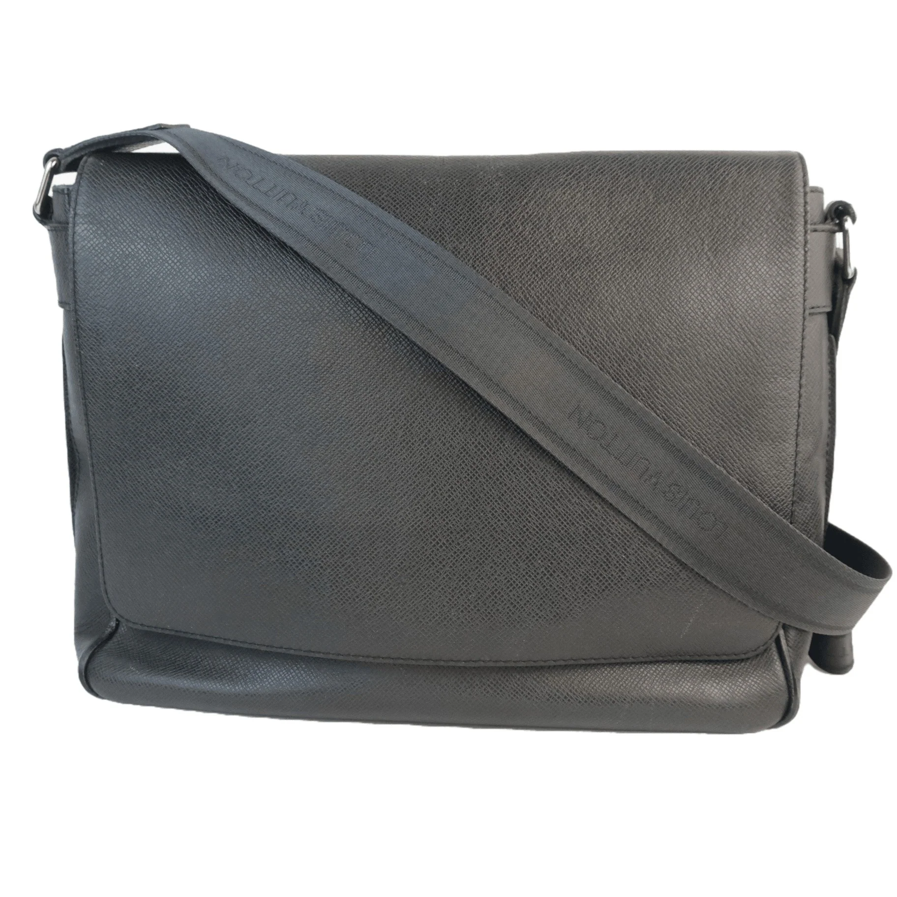 Louis Vuitton Black Taiga Roman MM Messenger Bag